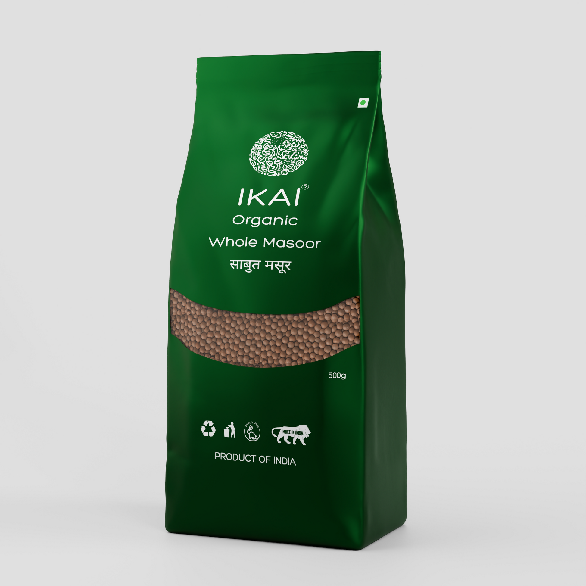 4 - Organic Whole Masoor - 500gm