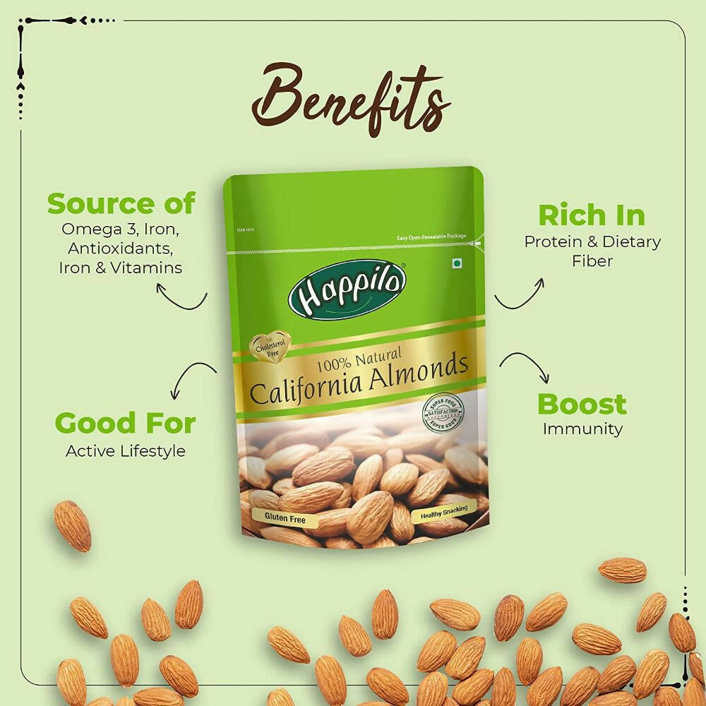 Happilo Premium Californian Almonds, Whole Cashews, Raisins & Walnuts Inshell Combo - Grab2buy