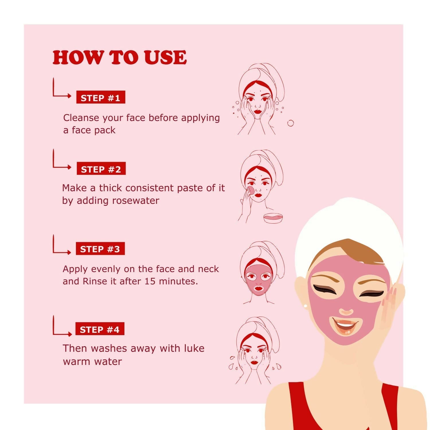 Kimayra Pomegranate + Beetroot Face Pack Powder For Brighter Skin Tone, Helps In Anti – Ageing & Natural Pink Blush 