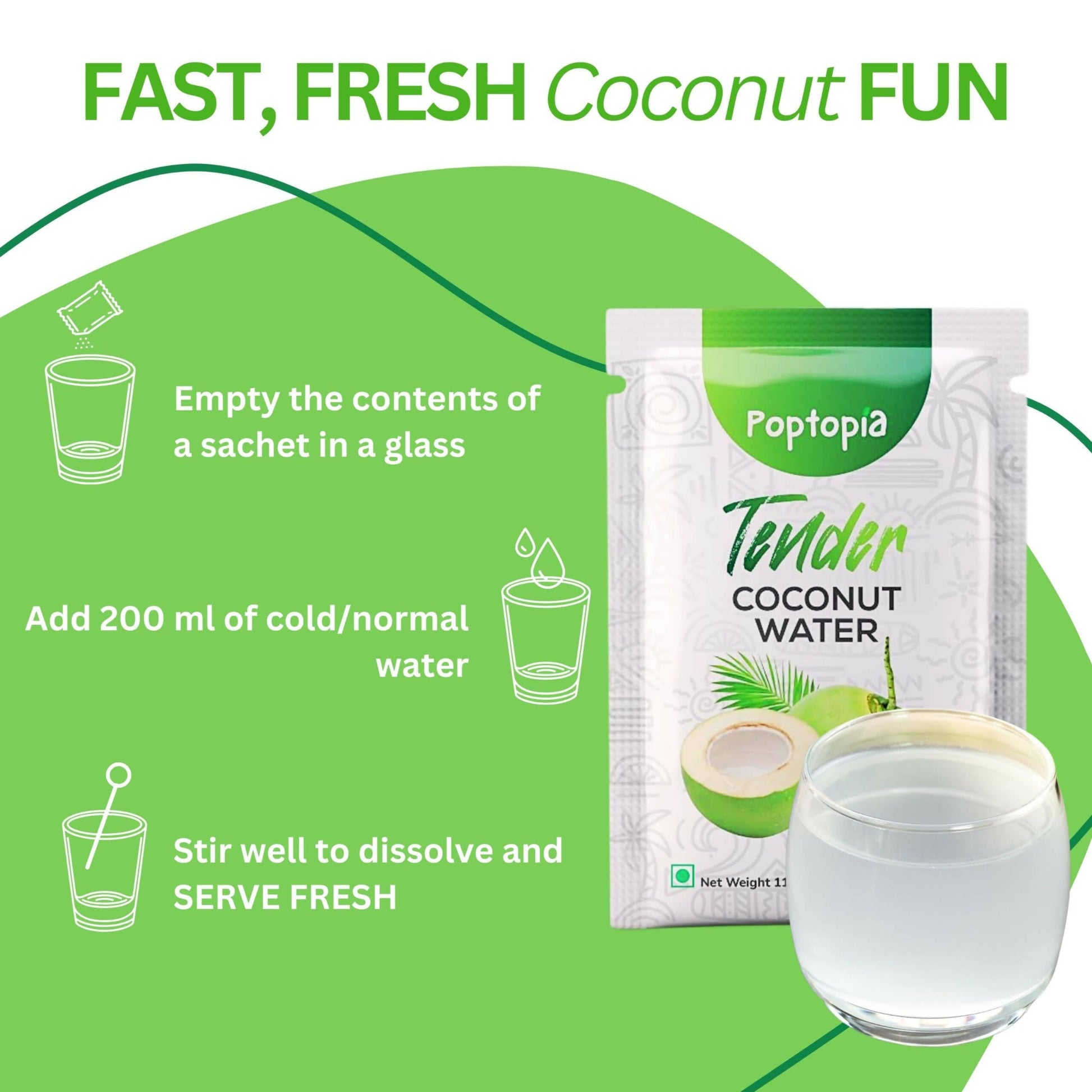 Poptopia Tender Coconut Water Powder 