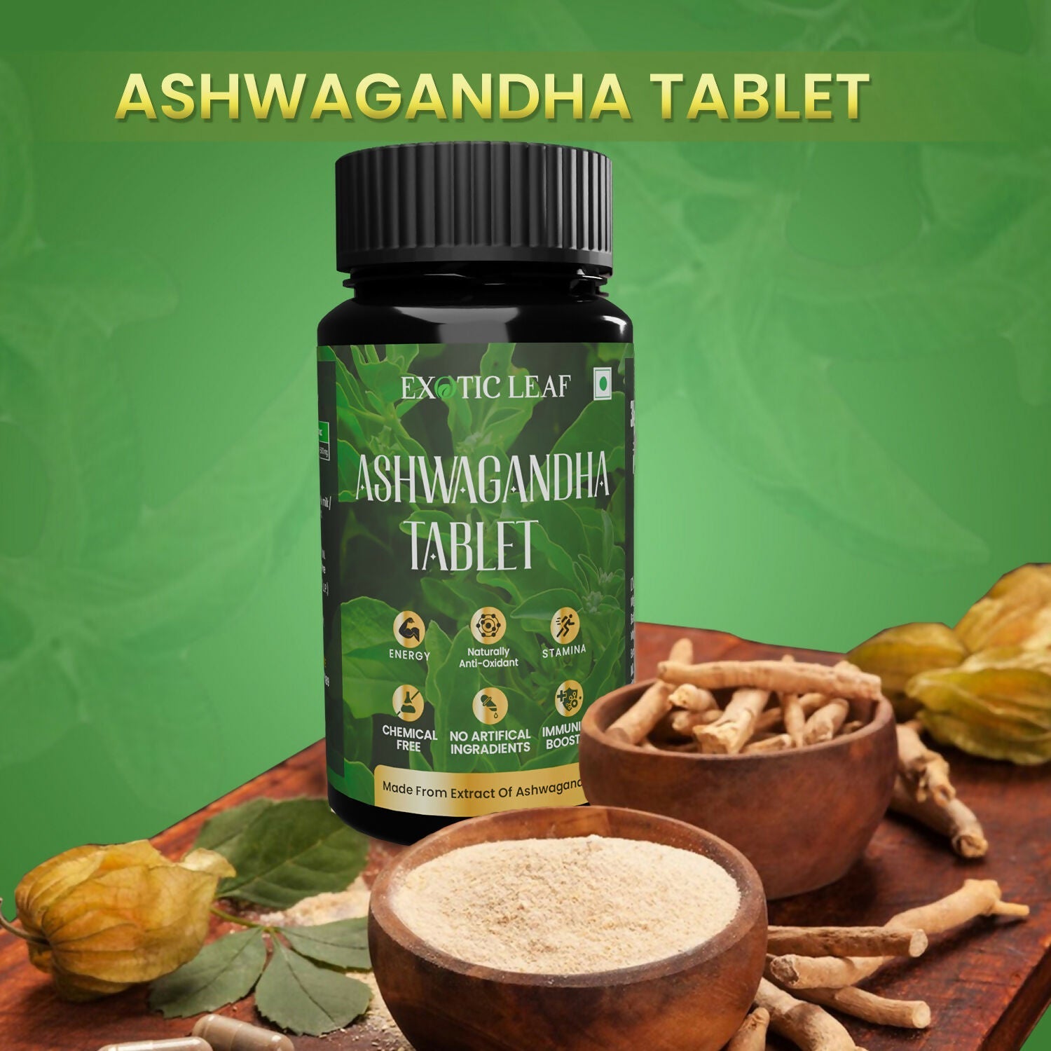 Exotic Leaf Ashwagandha Tablets 
