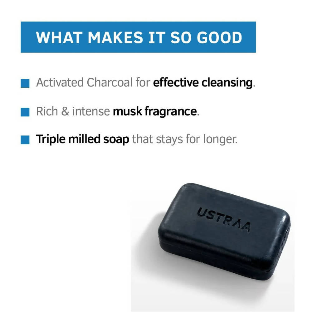 Ustraa Activated Charcoal Soap For Men  Grab2Buy Ustraa Grab2Buy