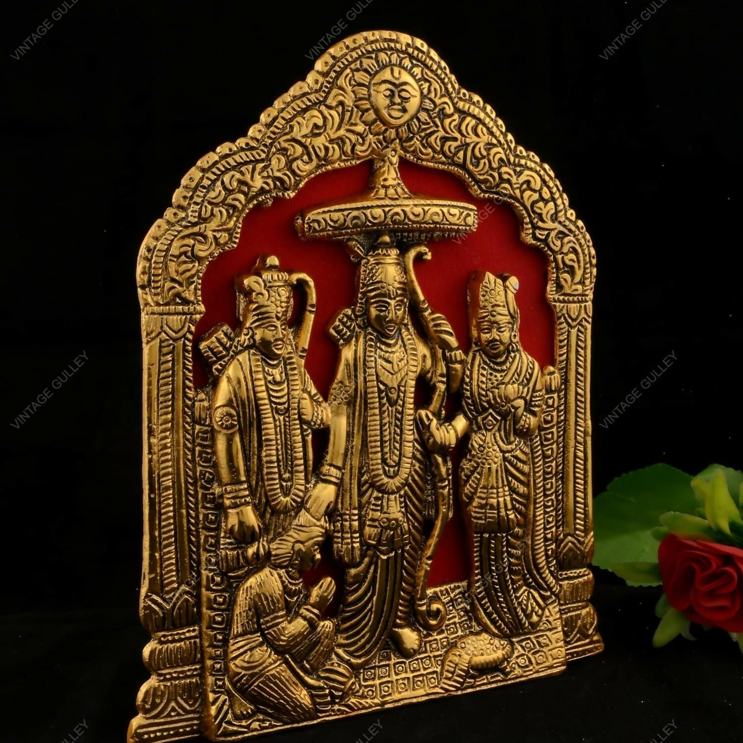Vintage Gulley Antique White Metal Lord Ram Darbar Idol 