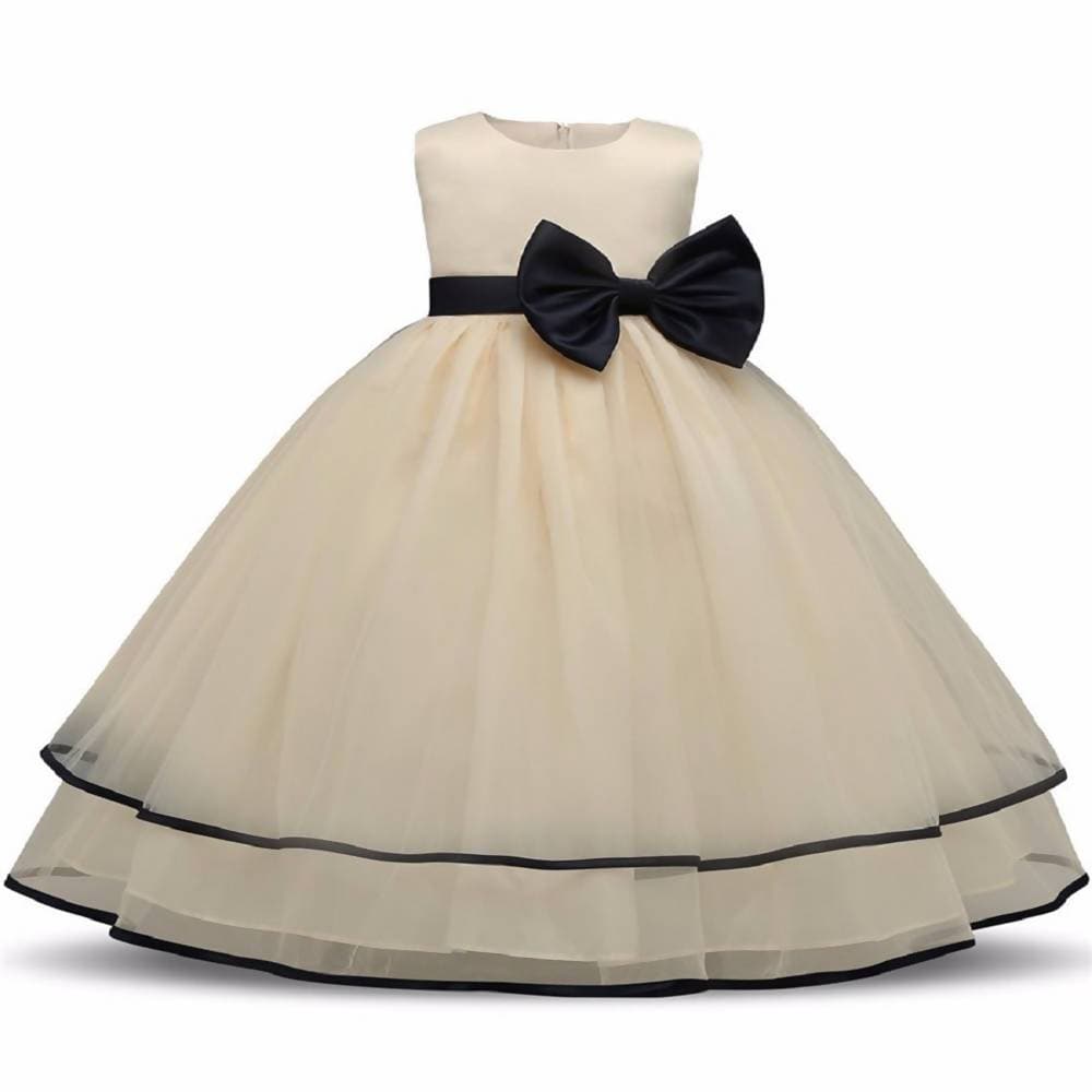 Asmaani Baby Girl's Gold Color Satin A-Line Maxi Full Length Dress (AS-DRESS_22059) - Grab2buy