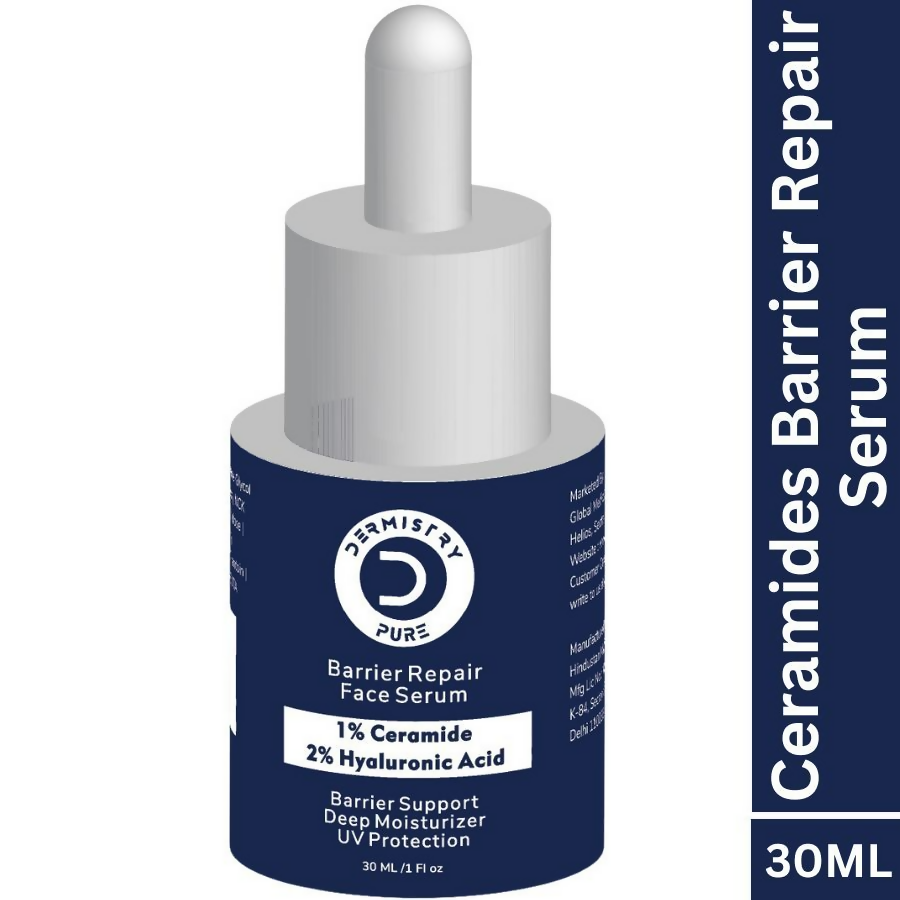 Dermistry 1% Ceramide 2% Hyaluronic Acid Sensitive Dry Skin Barrier Repair Moisturiser Face Serum 