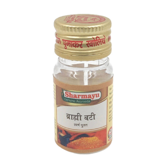 Sharmayu Ayurveda Brahmi Bati (Swarna Yukt) 