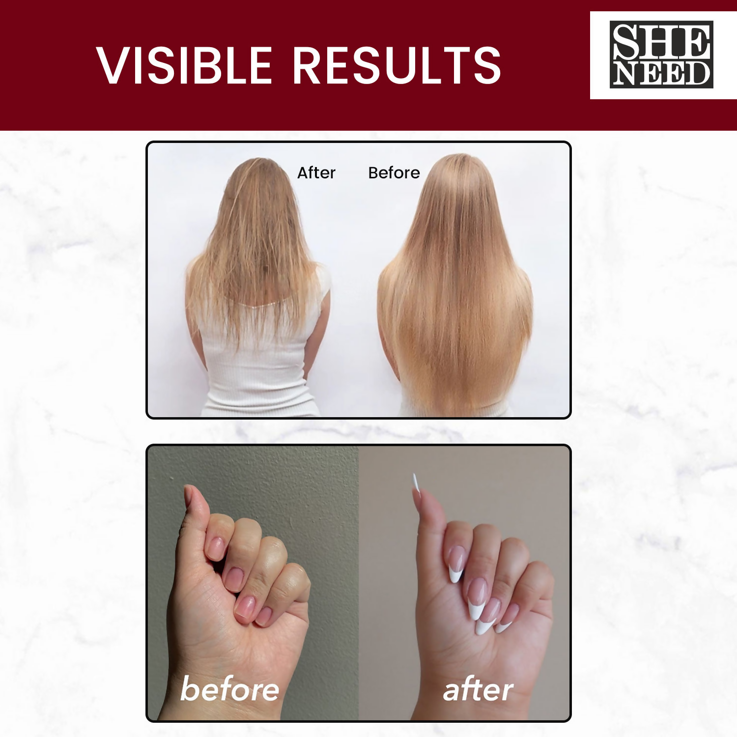 SheNeed Hair, Skin & Nails Vitamins Capsules 