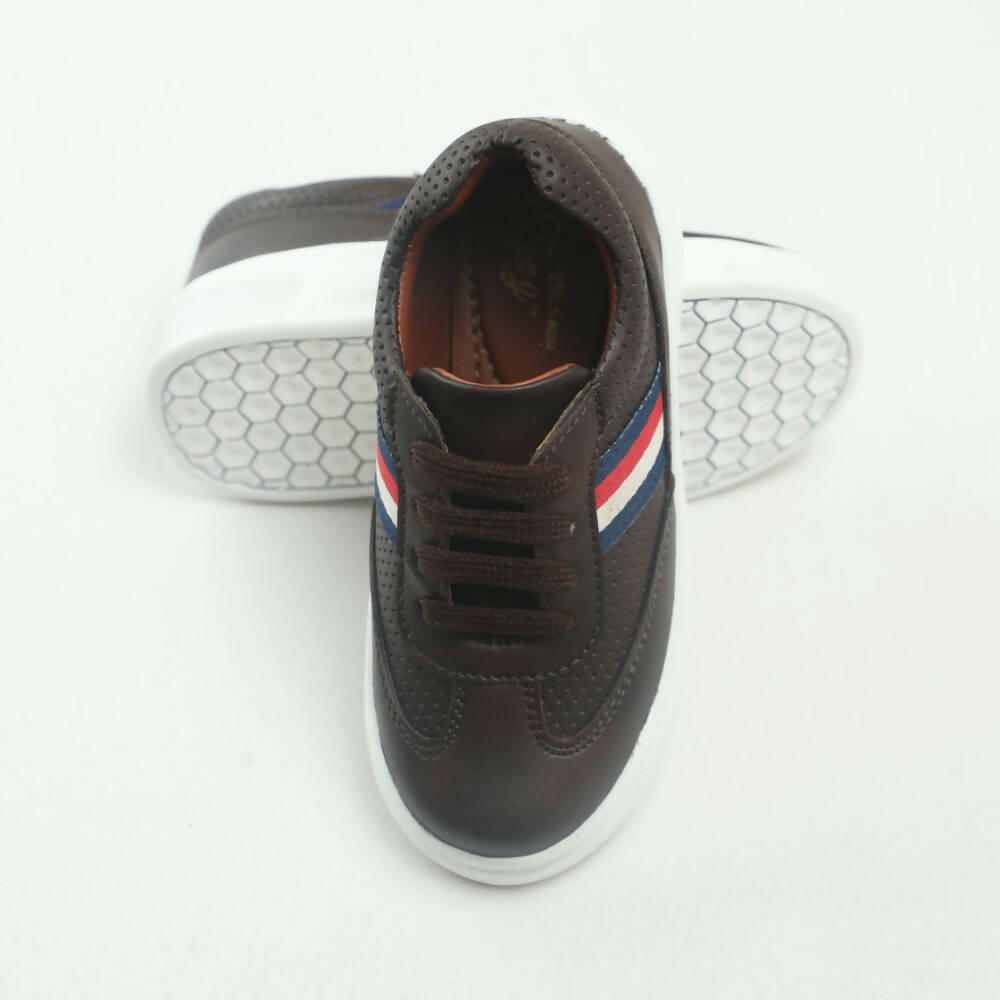 Tiny Bugs Boys Lace Up Casual Sheos - Dark Brown  Grab2Buy Tiny Bugs Grab2Buy