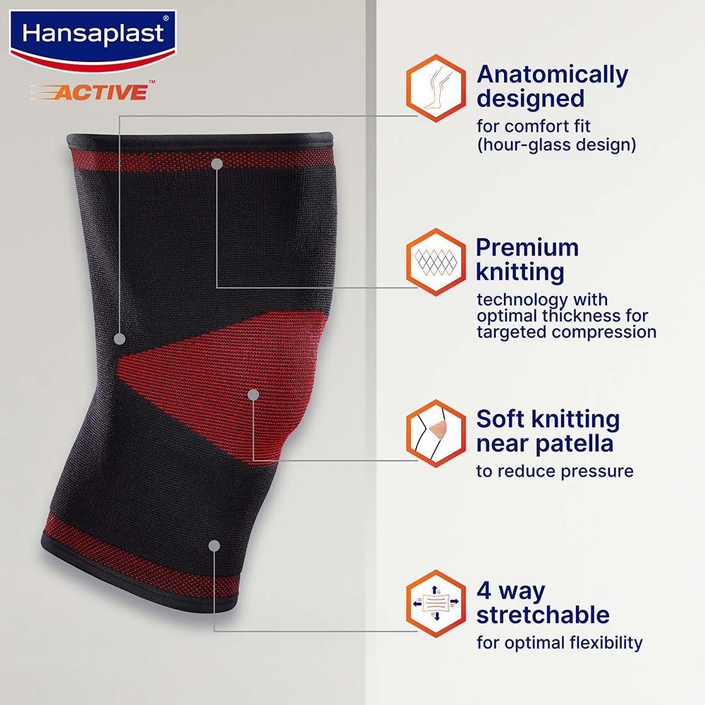 Hansaplast Active Knee Support for Men & Women (Pair) 