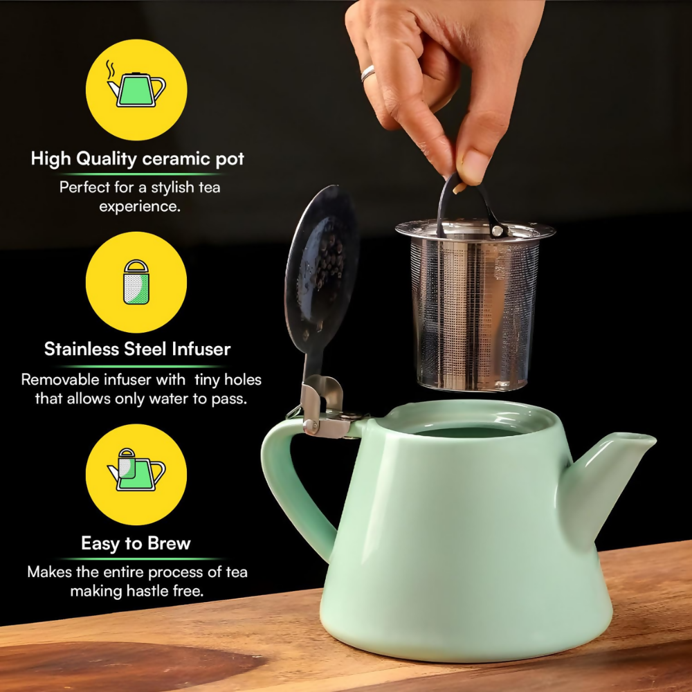 Udyan Tea Muse Teapot with Infuser - Jade Green  Grab2Buy Udyan Tea Grab2Buy