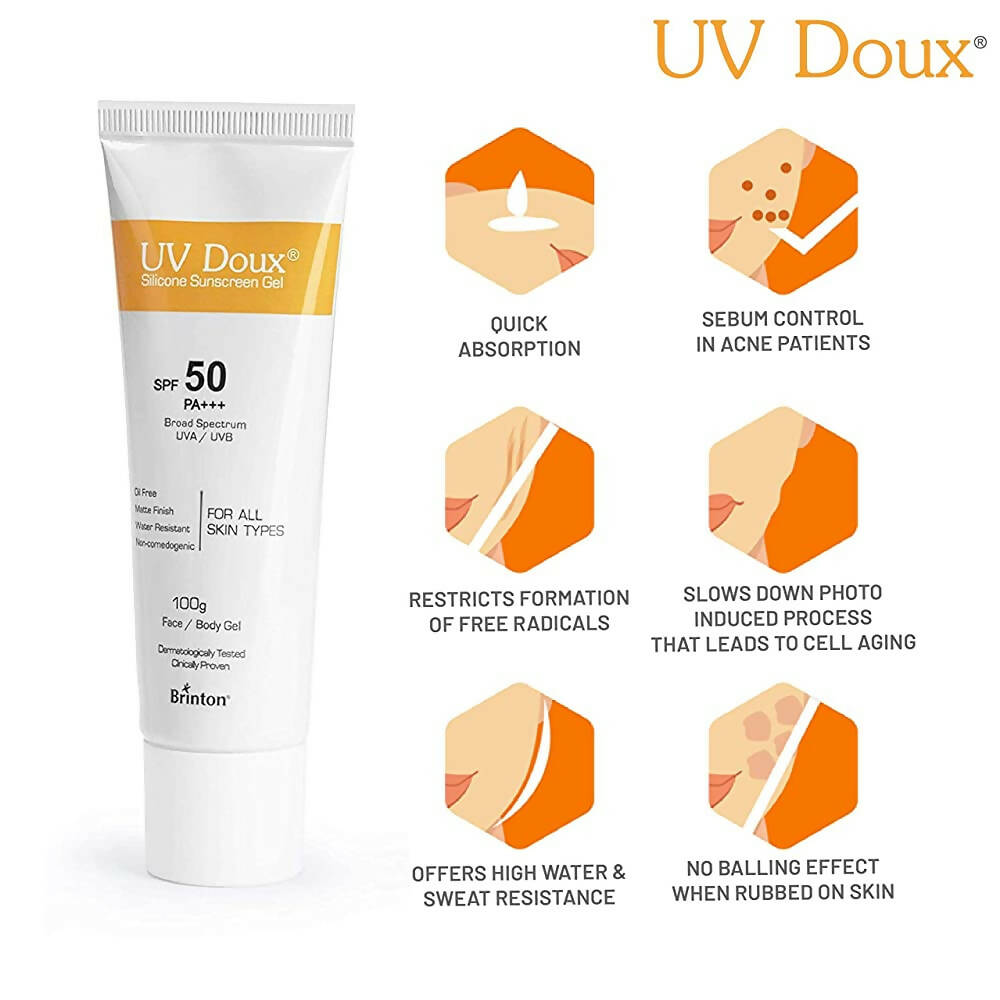 Brinton UvDoux Silicone Sunscreen Gel For Face & Body - Grab2buy