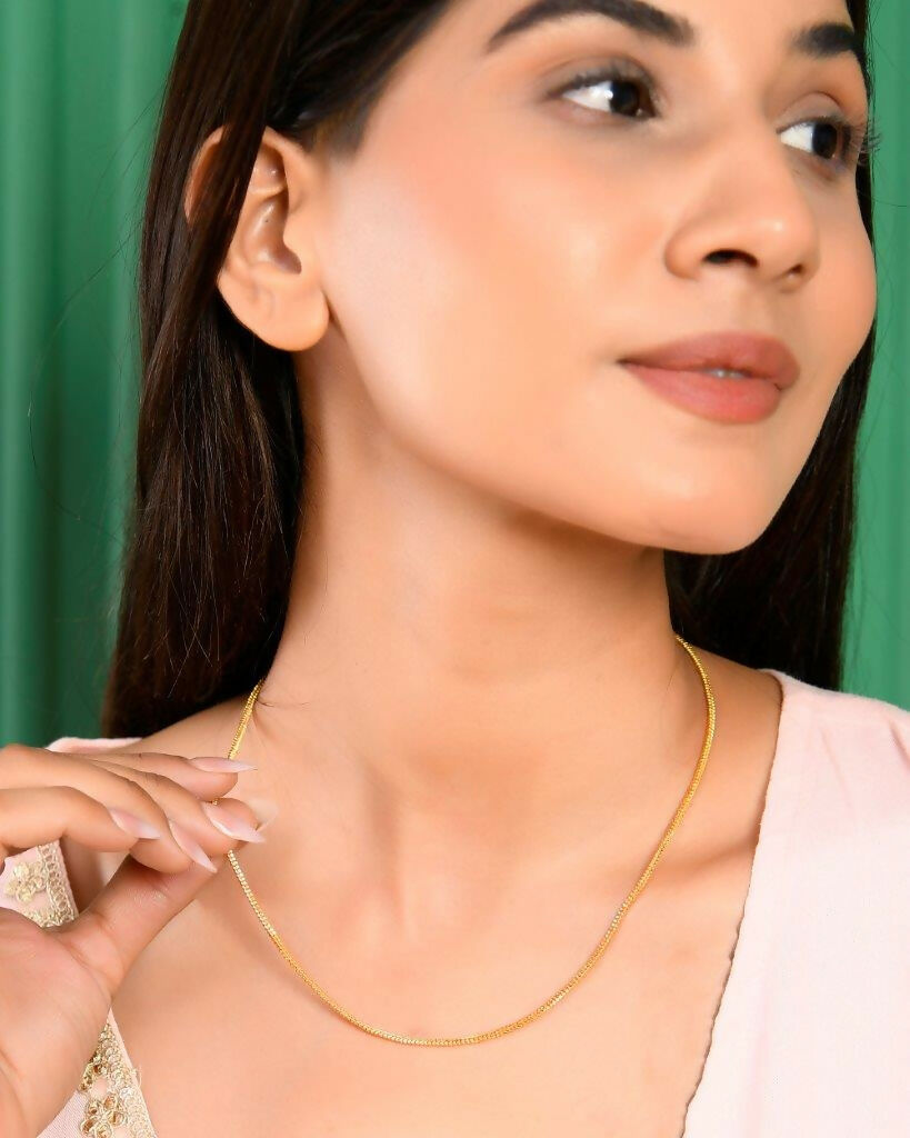 VOJ Gold-Polished Snake Chain For Women 
