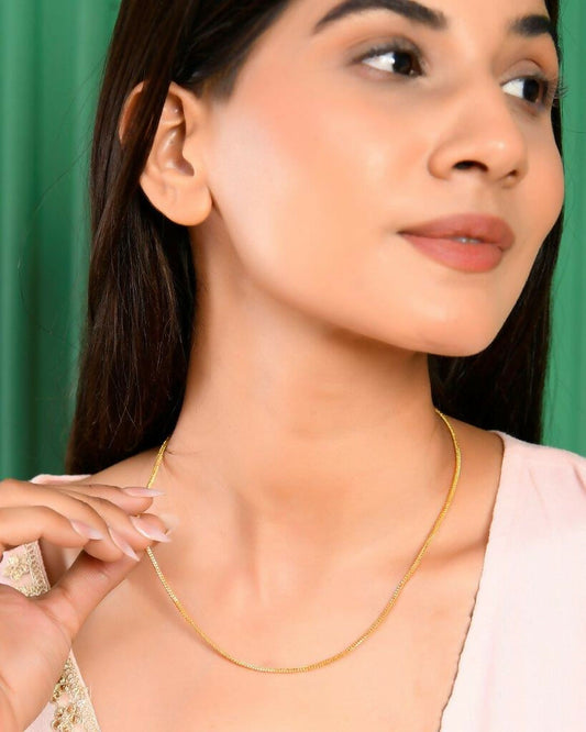 VOJ Gold-Polished Snake Chain For Women 