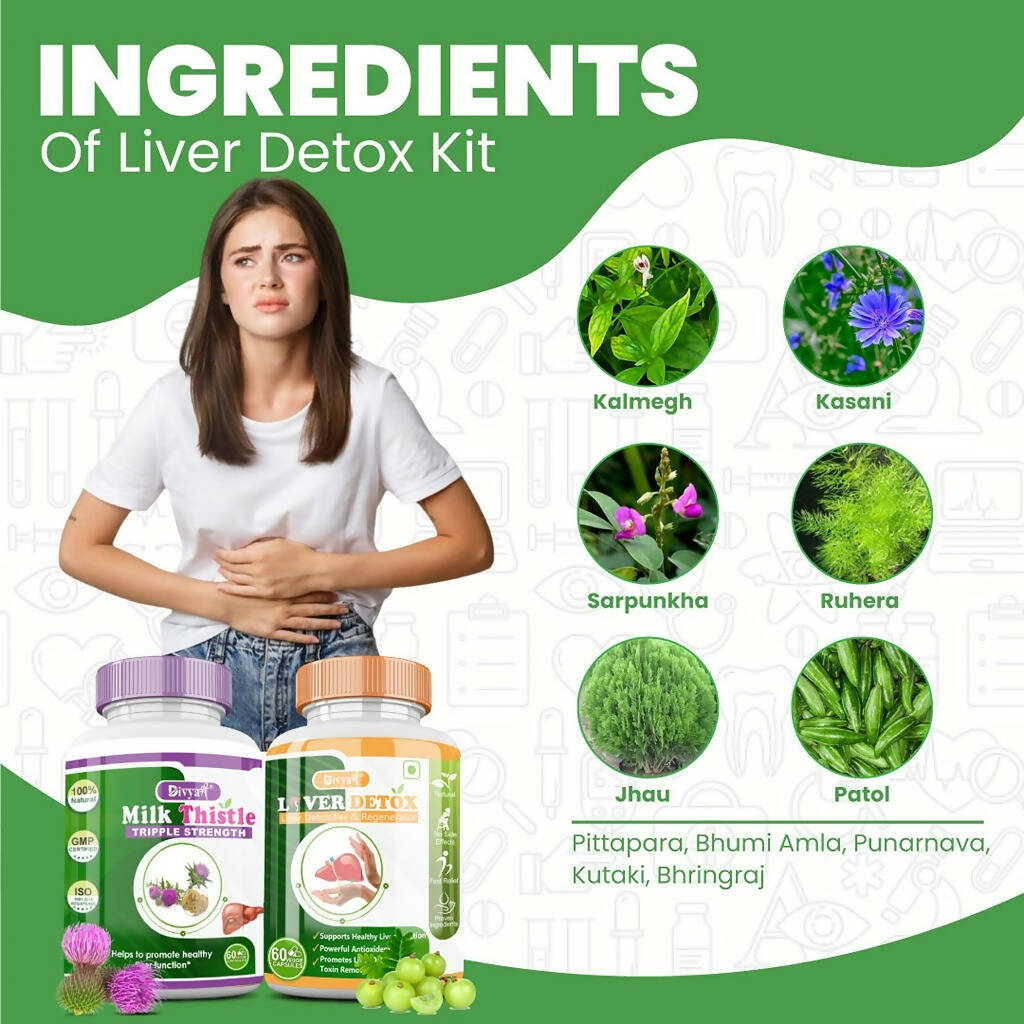Divya Shree Liver Detox & Milk Thistle Capsule Combo - Grab2buy
