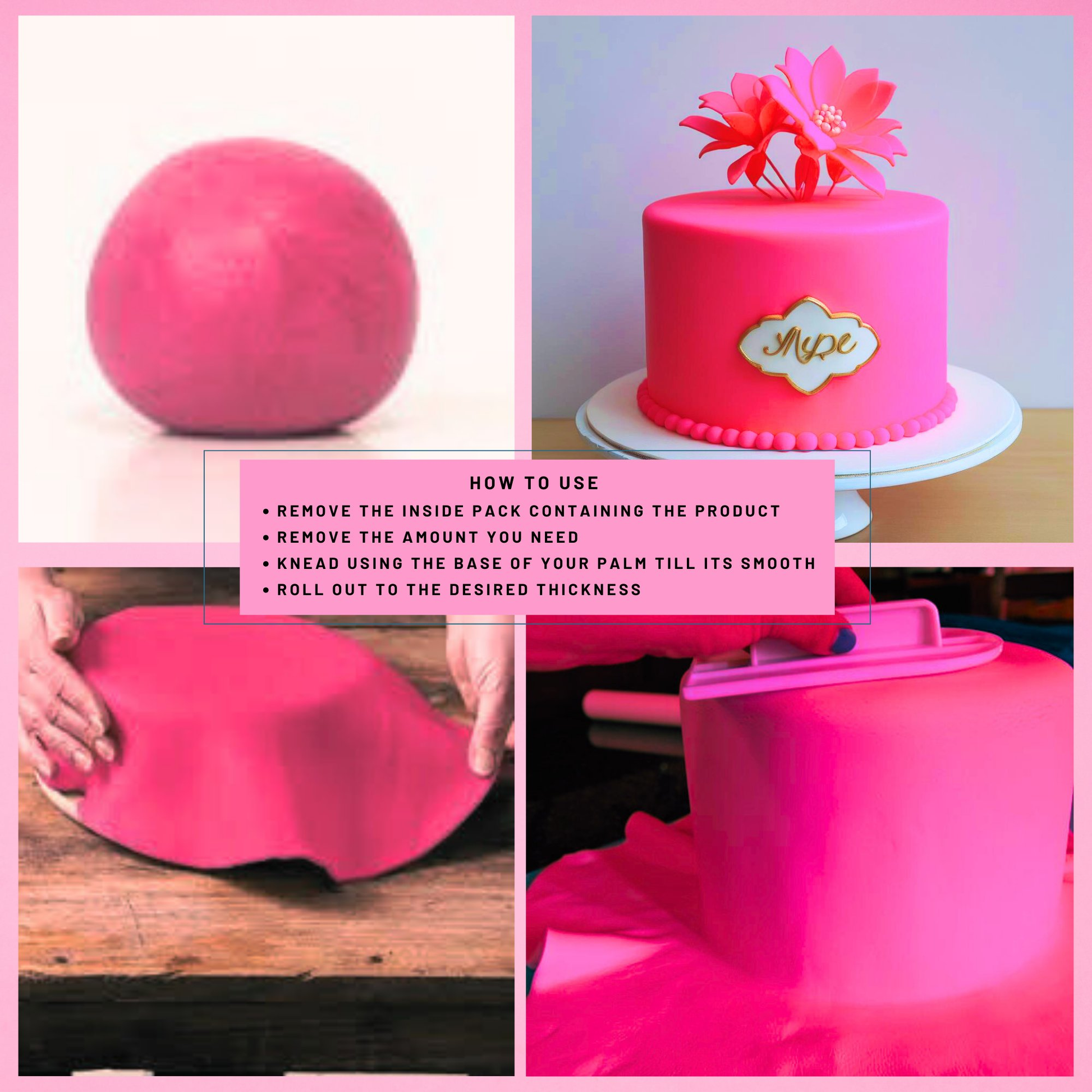 Confect Neon Pink Fondant | Edible Sugarpaste