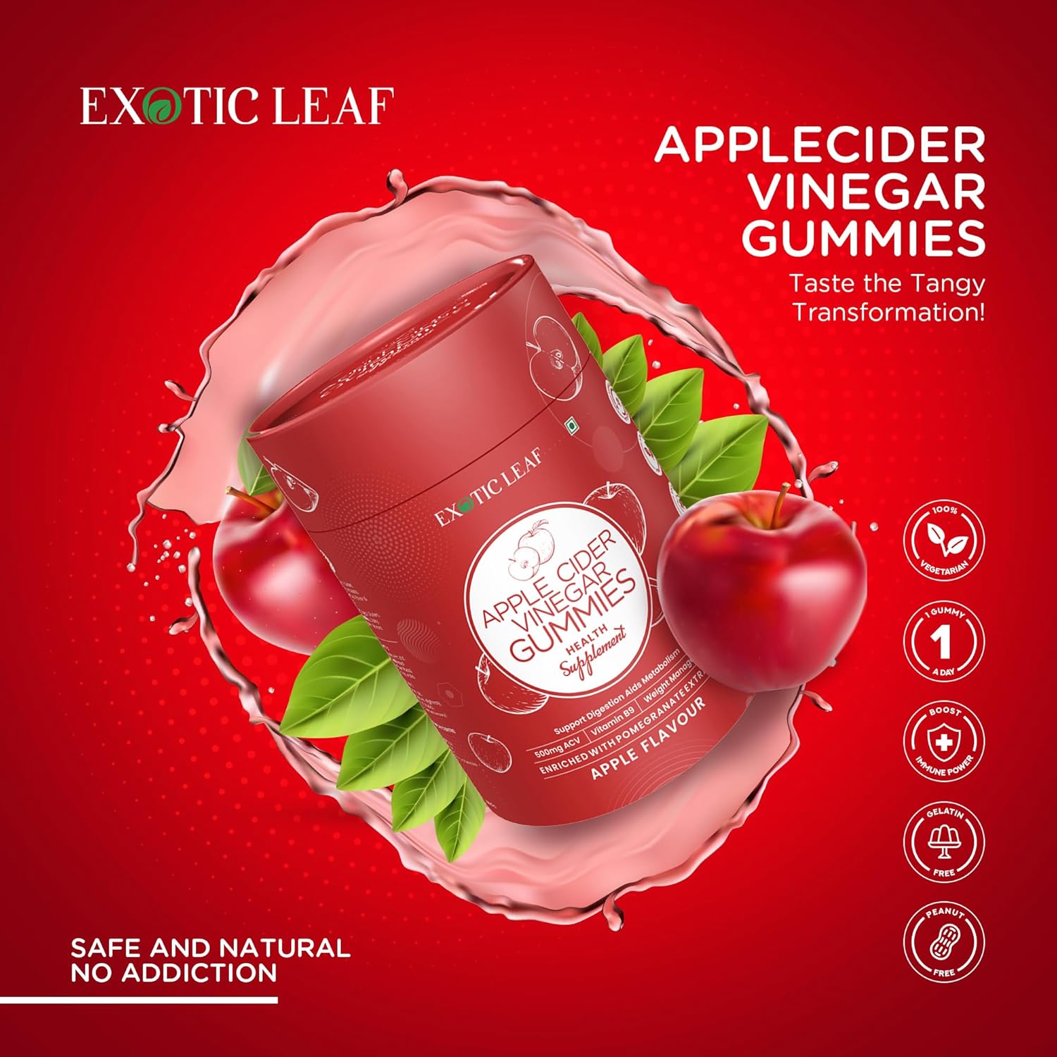 Exotic Leaf Apple Cider Gummies 