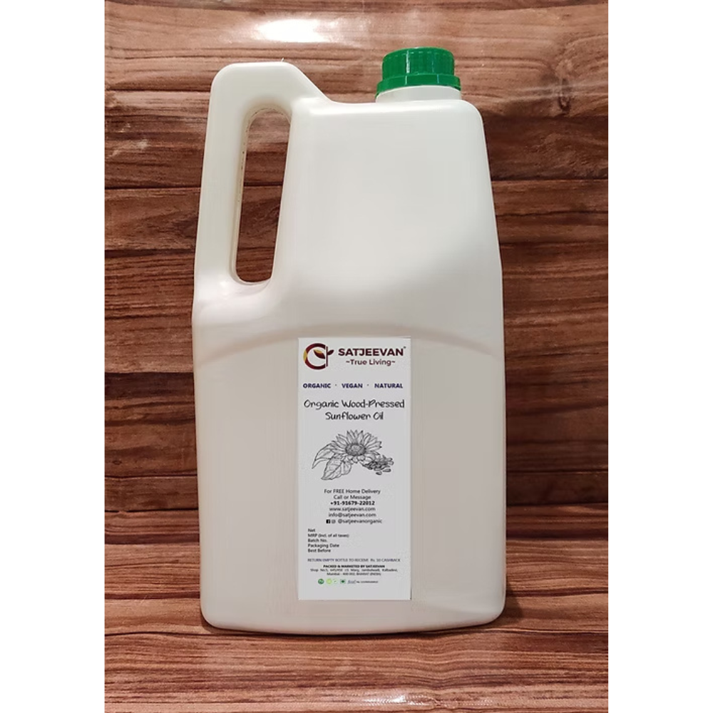 Satjeevan Organic Wood-Pressed Sunflower Oil 