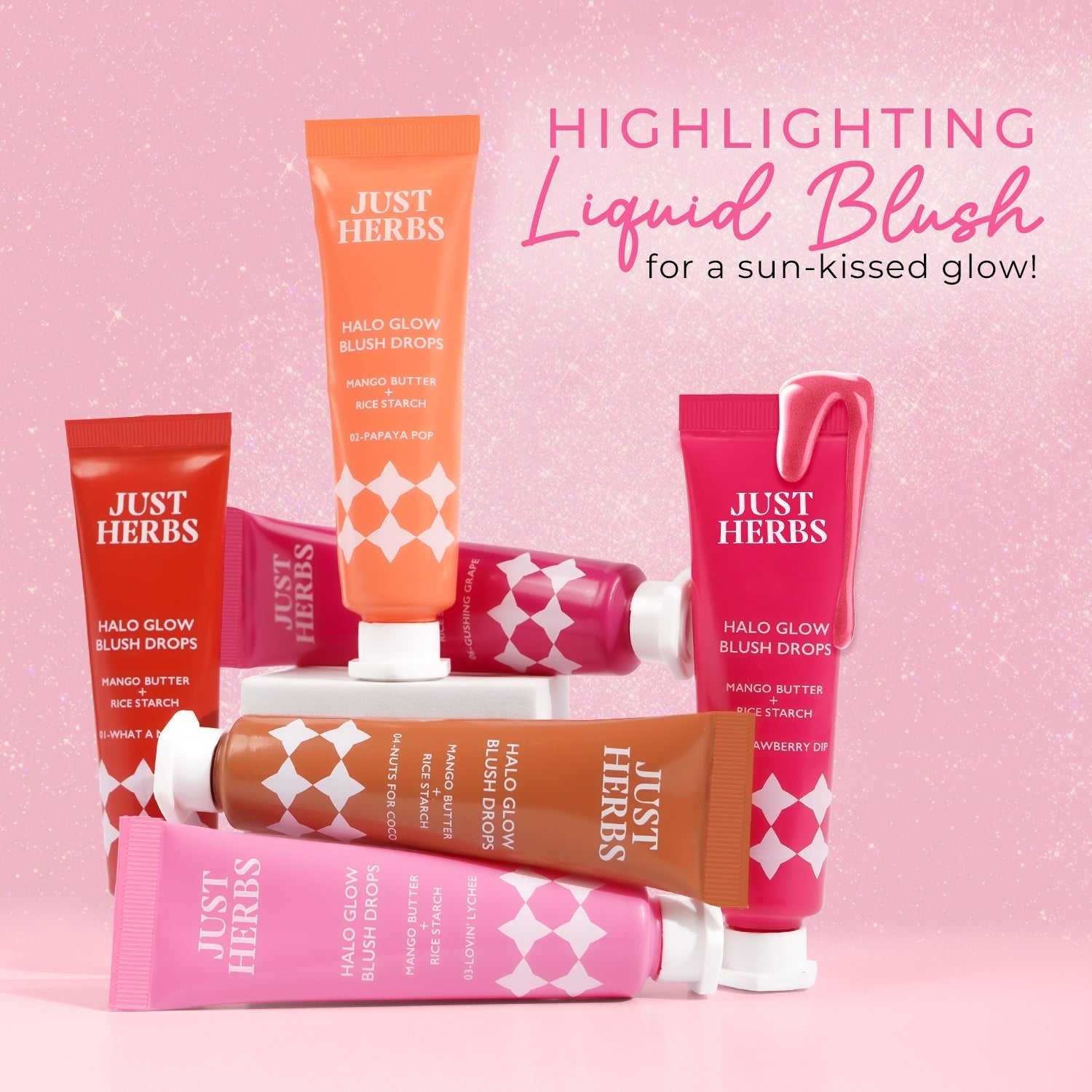 Halo Glow Blush Drops with Mango Butter and Rice Starch - Lovin Lychee 