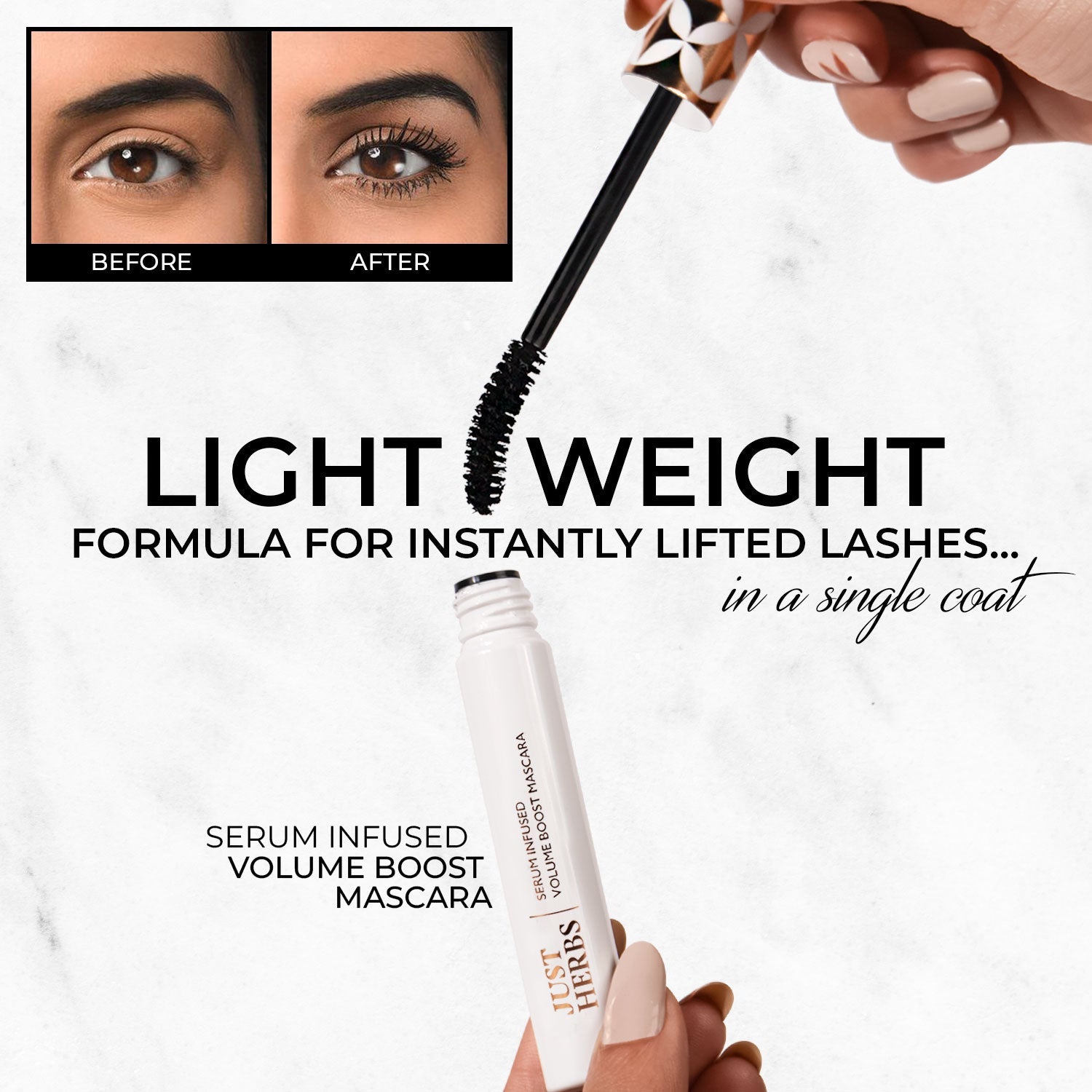 Serum-infused Volume Boost Mascara with Castor Oil and Coconut Oil 