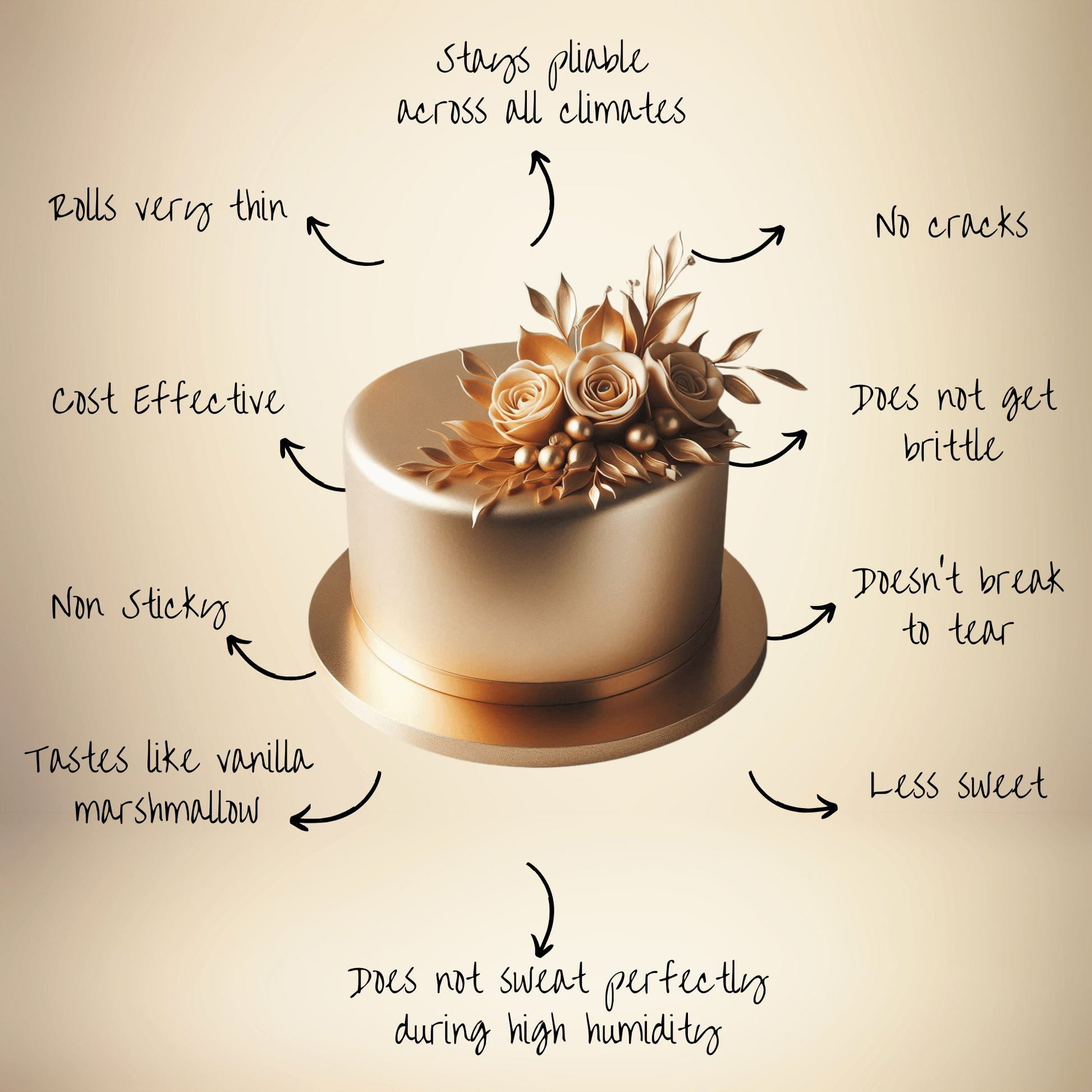 Confect Champagne Gold | Edible Sugar Paste