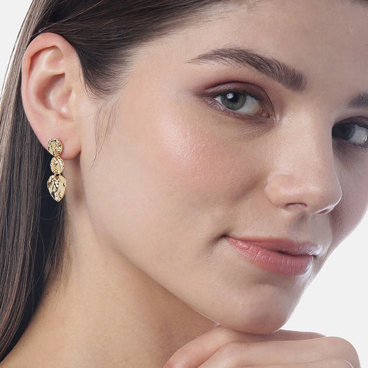 Gold-Polished Crescent Hoop Earring For Women - Wahe Jewels Noz2Toz