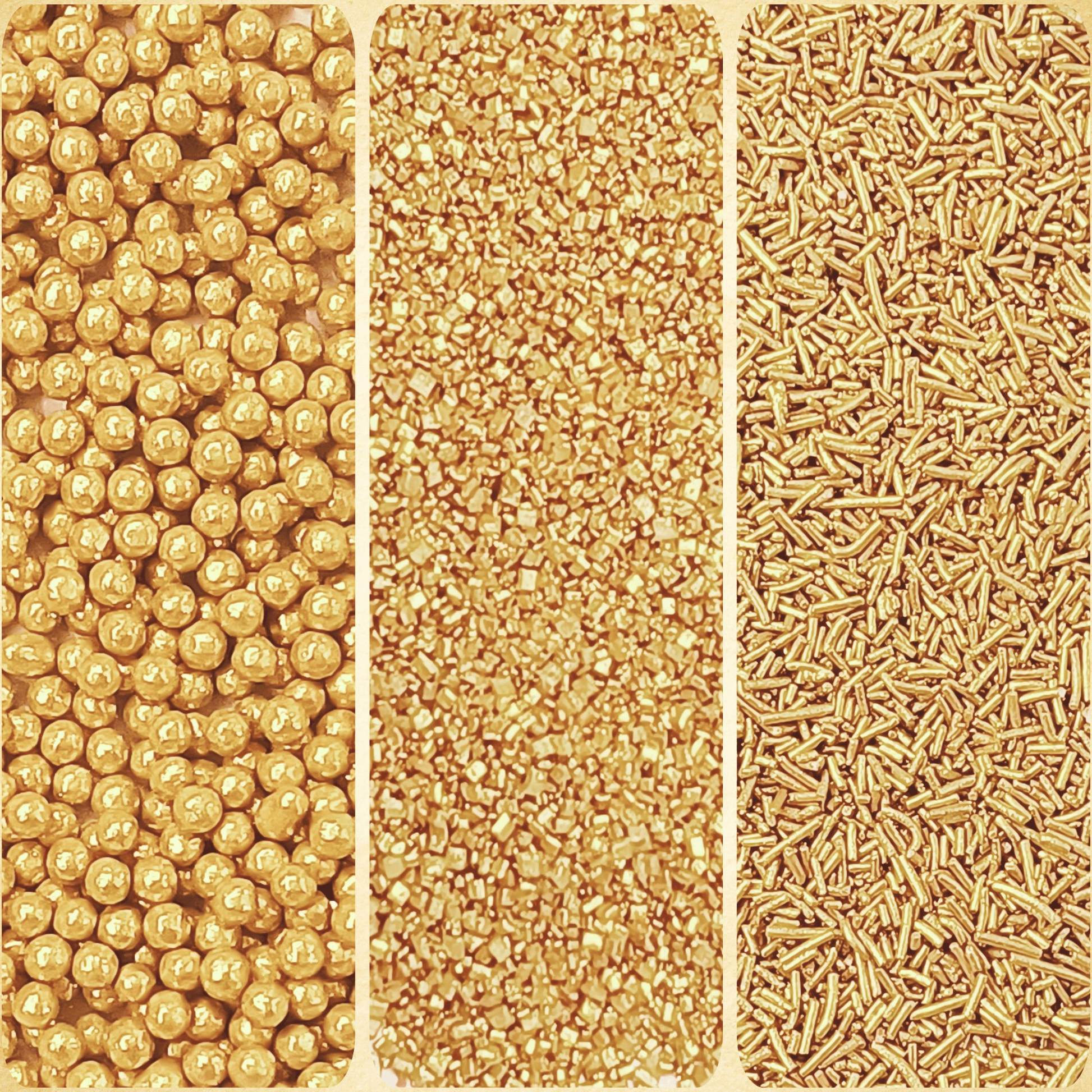 Confect Sprinkles for Cakes & Cupcakes Decoration | USP-17(CH Gold)