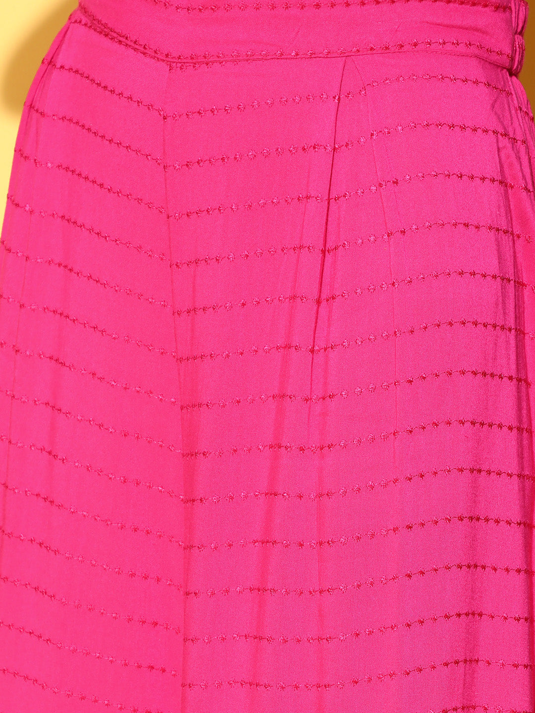 InWeave Fuchsia Backless Kurta Sharara Set 