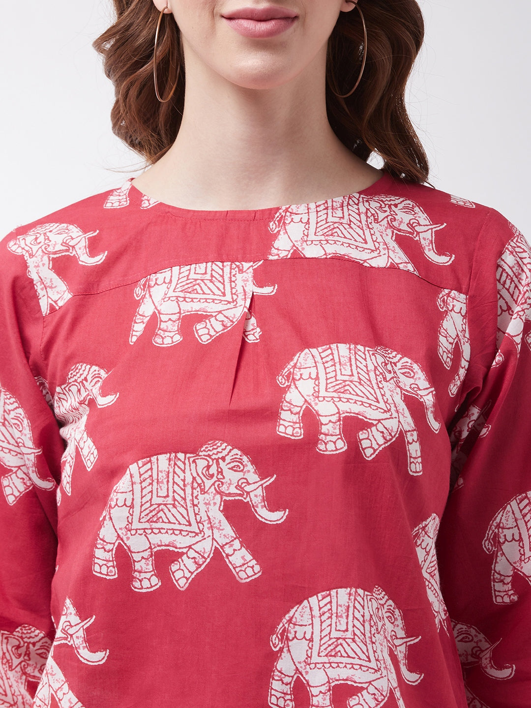InWeave Red Elephant Top 