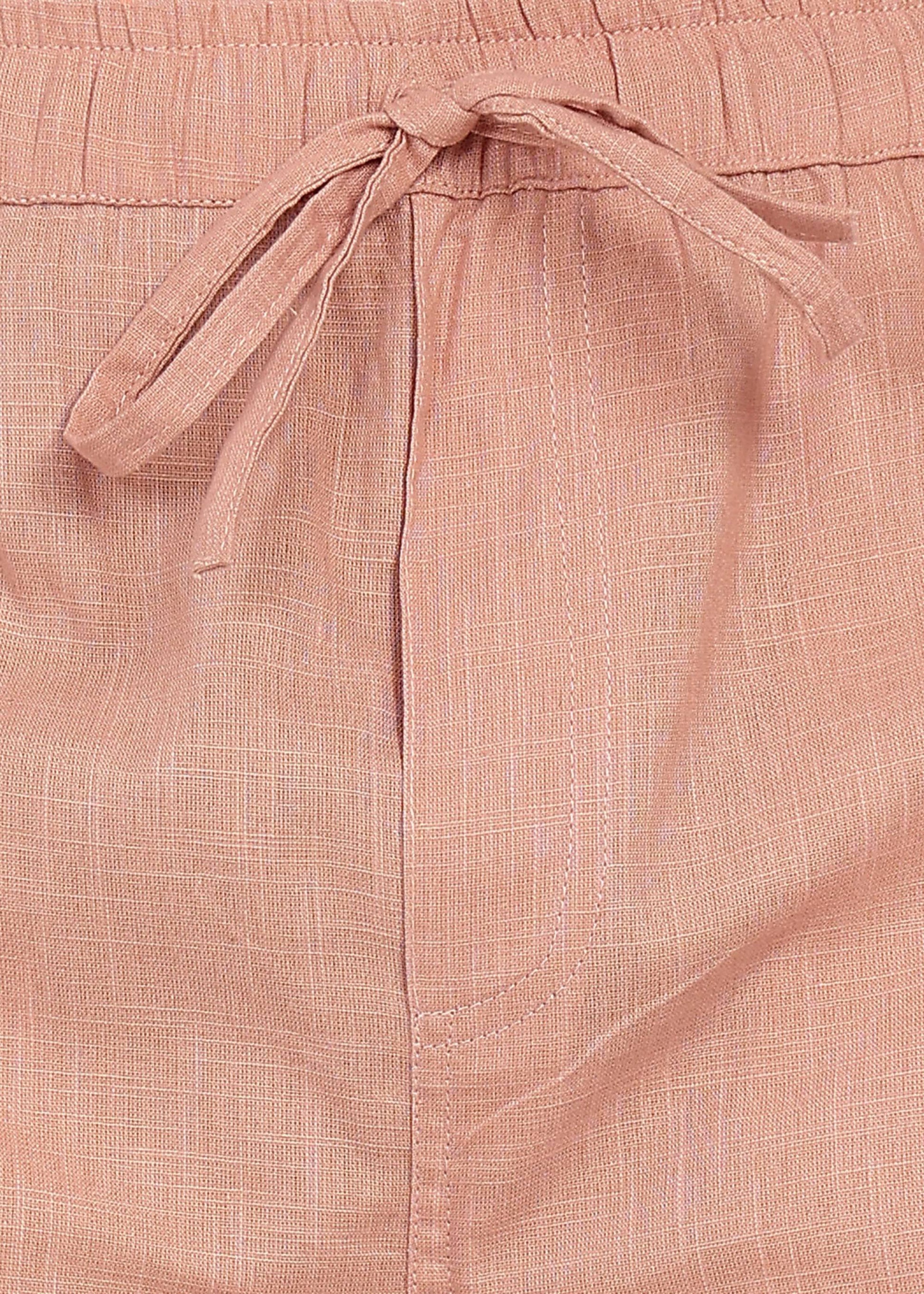 Fabmade Men’S Peach Linen Shorts