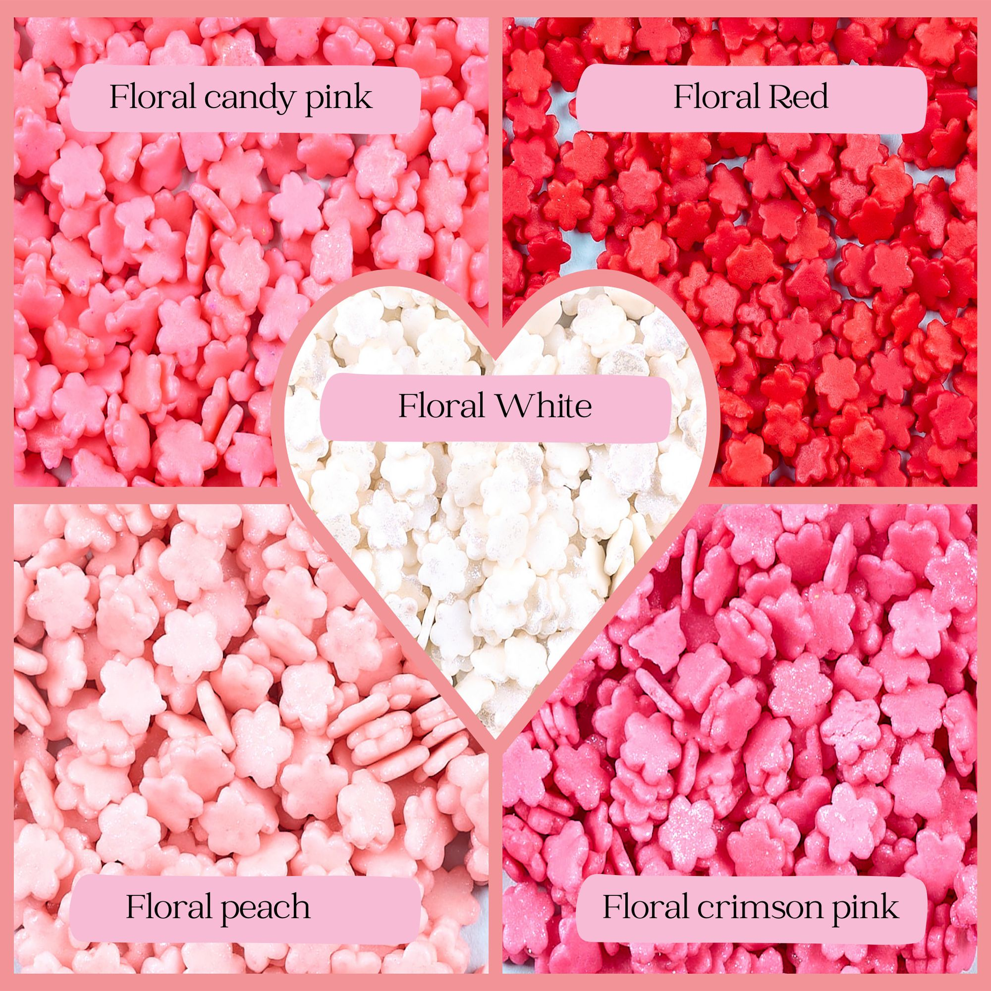 Confect Valentine Sprinkles | 06 Edible Decoration for Baking & Dessert  Grab2Buy Confect Grab2Buy