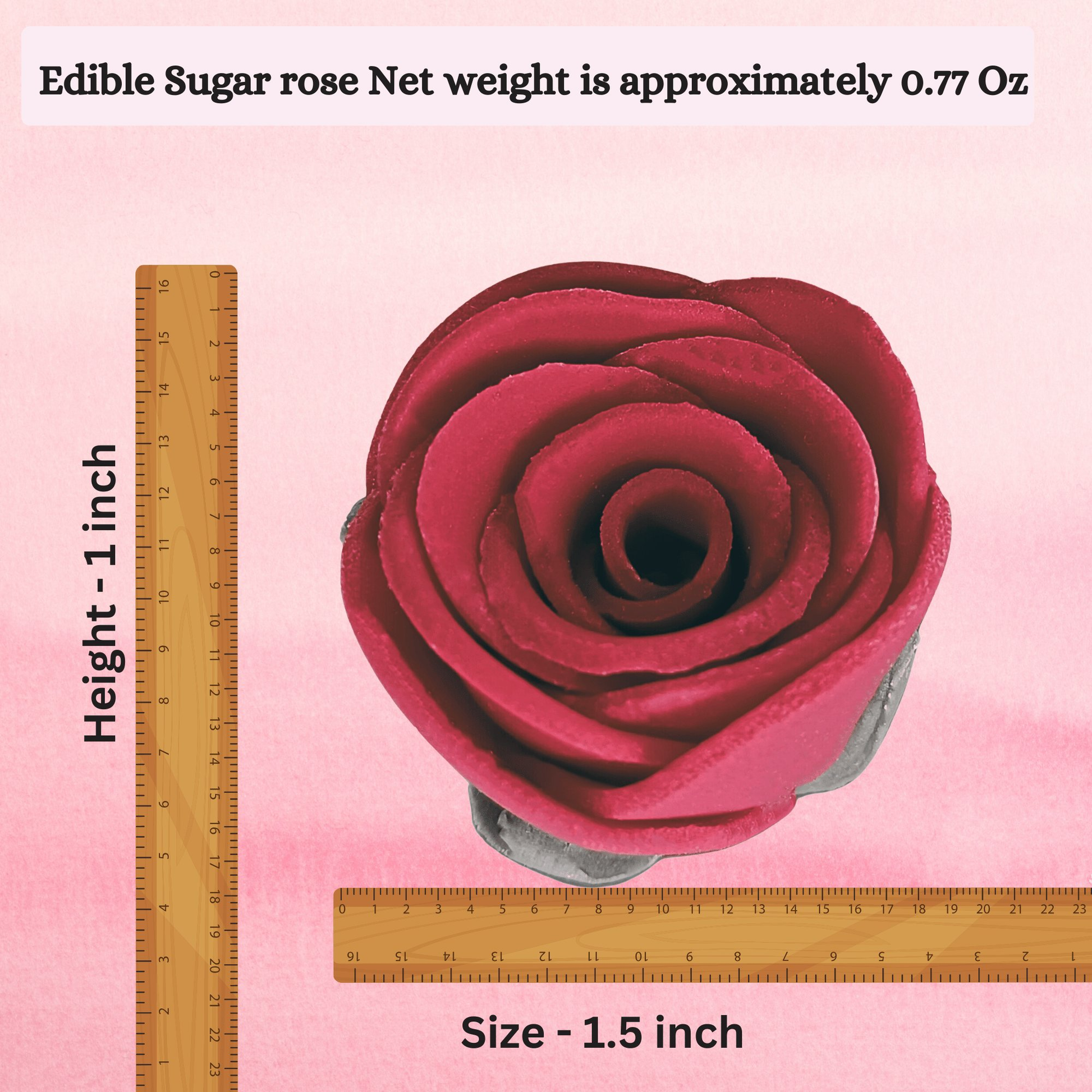 Confect Burgundy | Edible Sugar Flowers