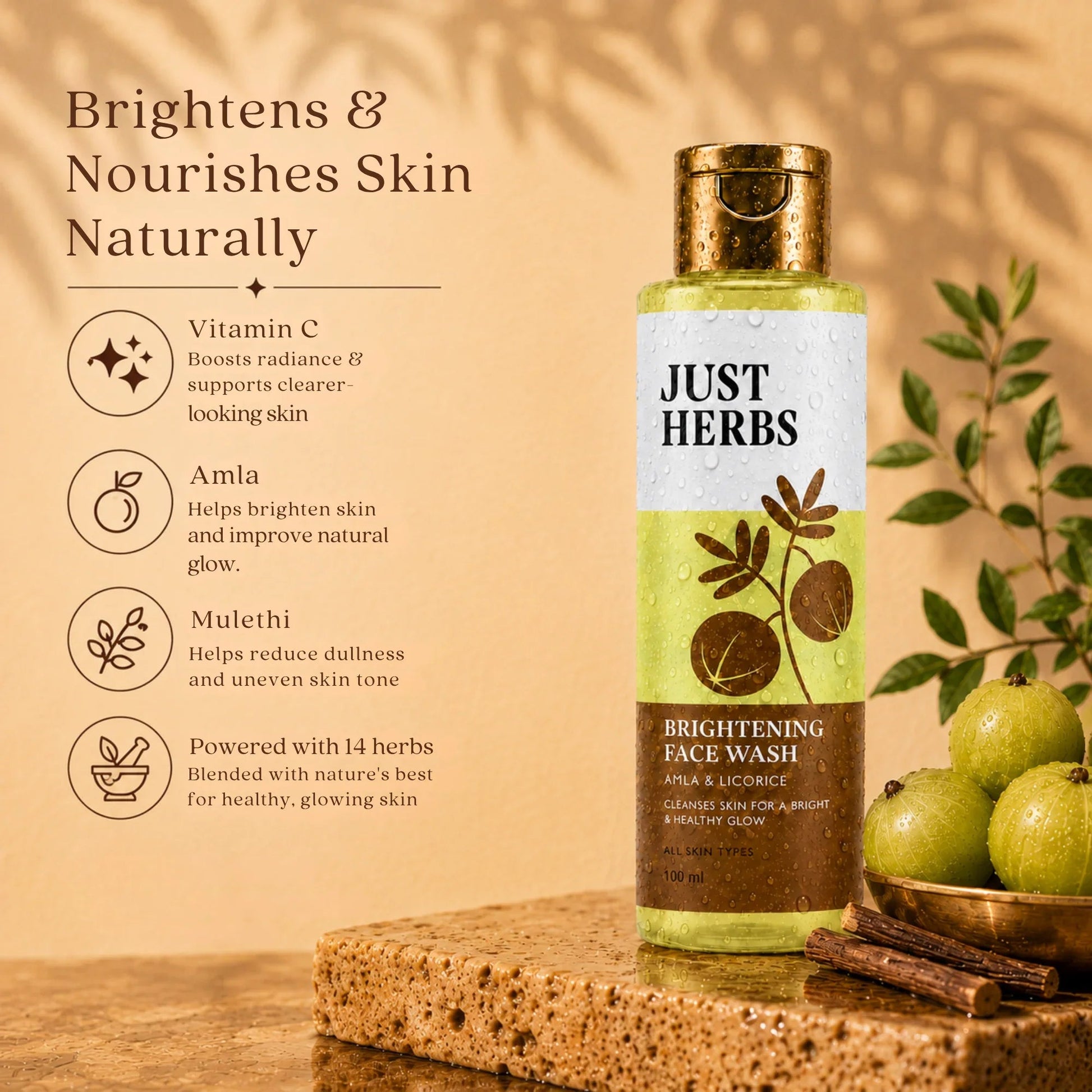 Brightening Face Wash - Vitamin C Amla & Liquorice Root 