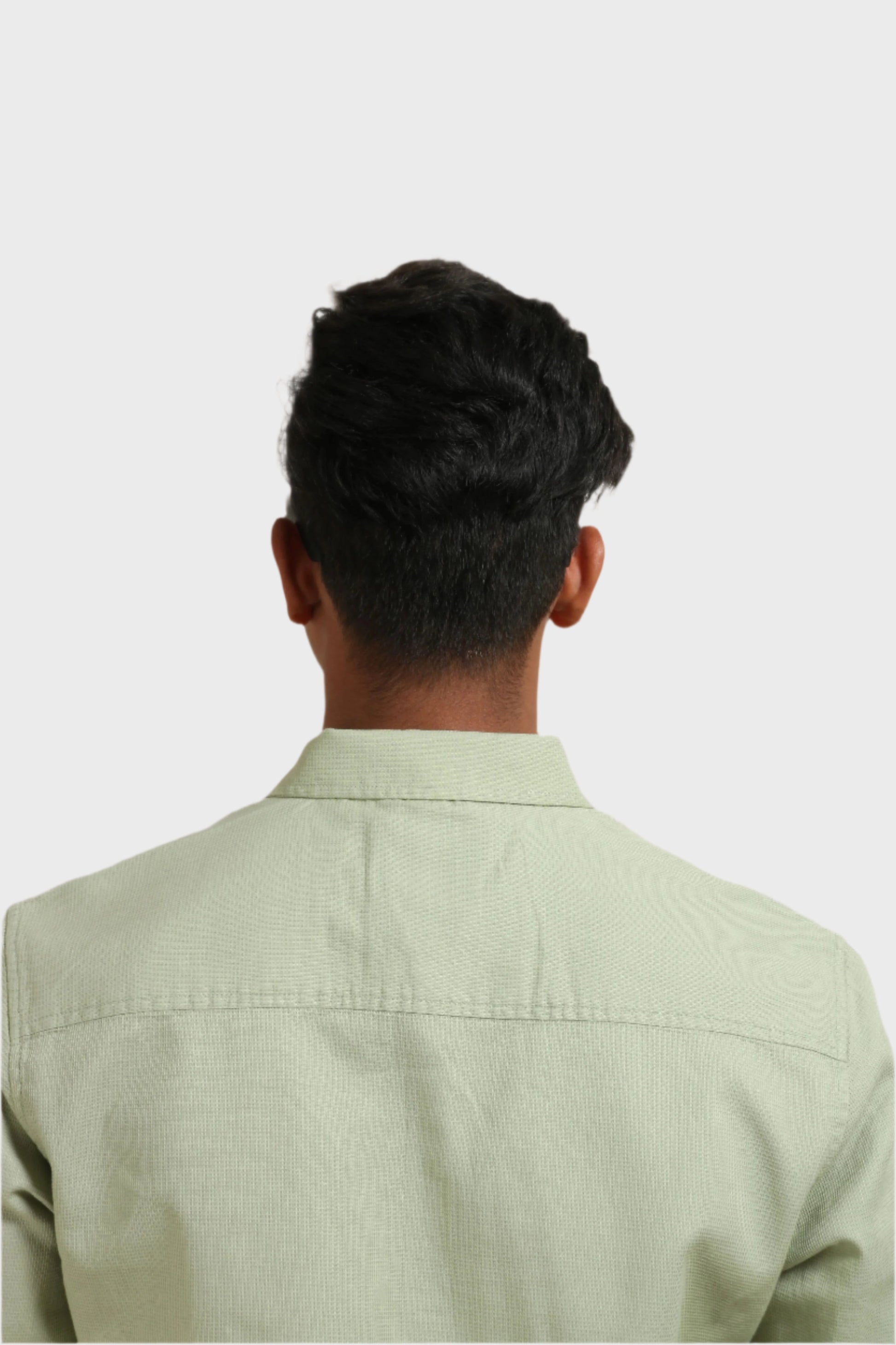 Xkind Pista Green Textured Slim Fit Shirt  Grab2Buy Xkind Grab2Buy