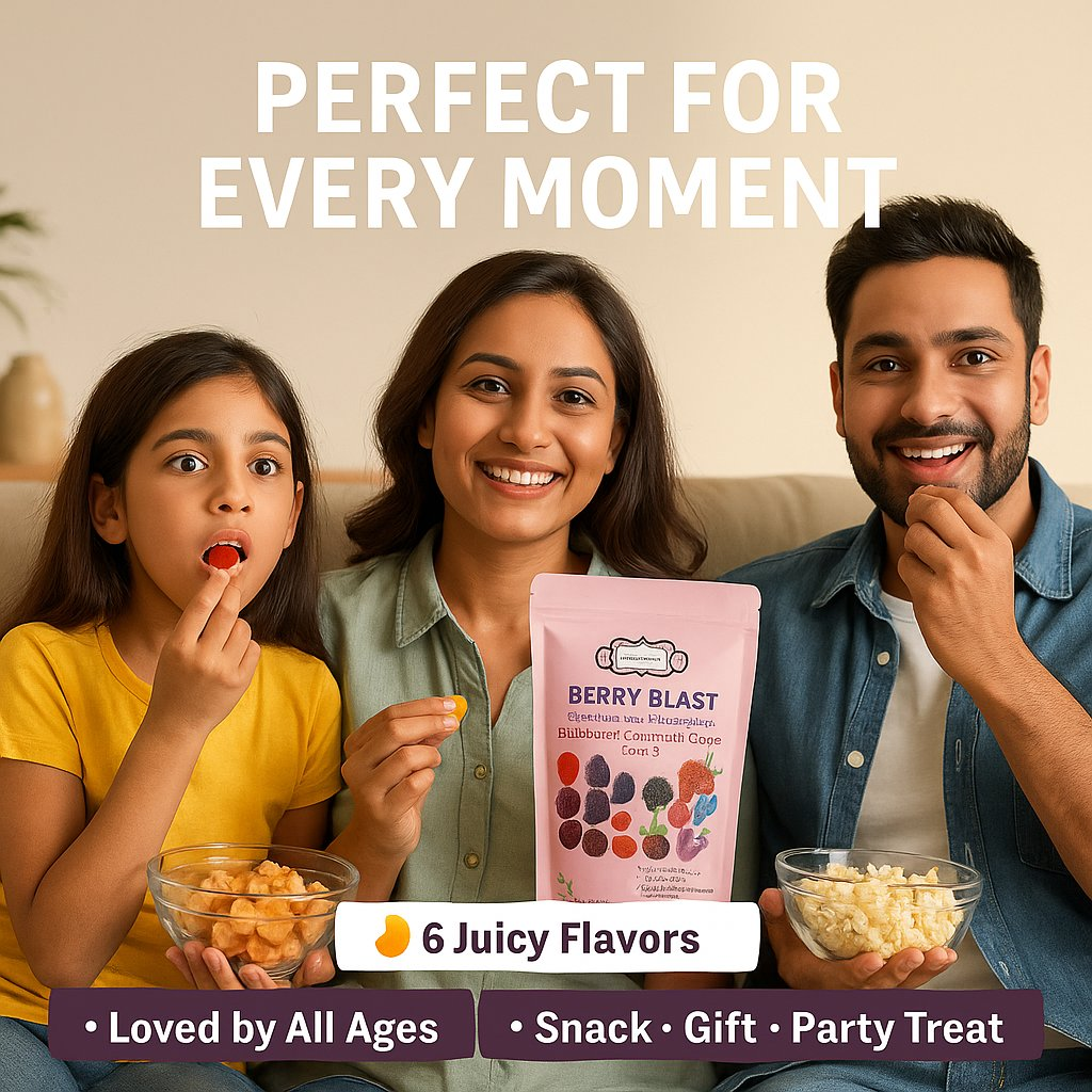 Confect Berry Blast Gummies | Pack of Strawberry, Blackberry, Blueberry, Cranberry, Grape, Cherry Gummies |  Grab2Buy Confect Grab2Buy
