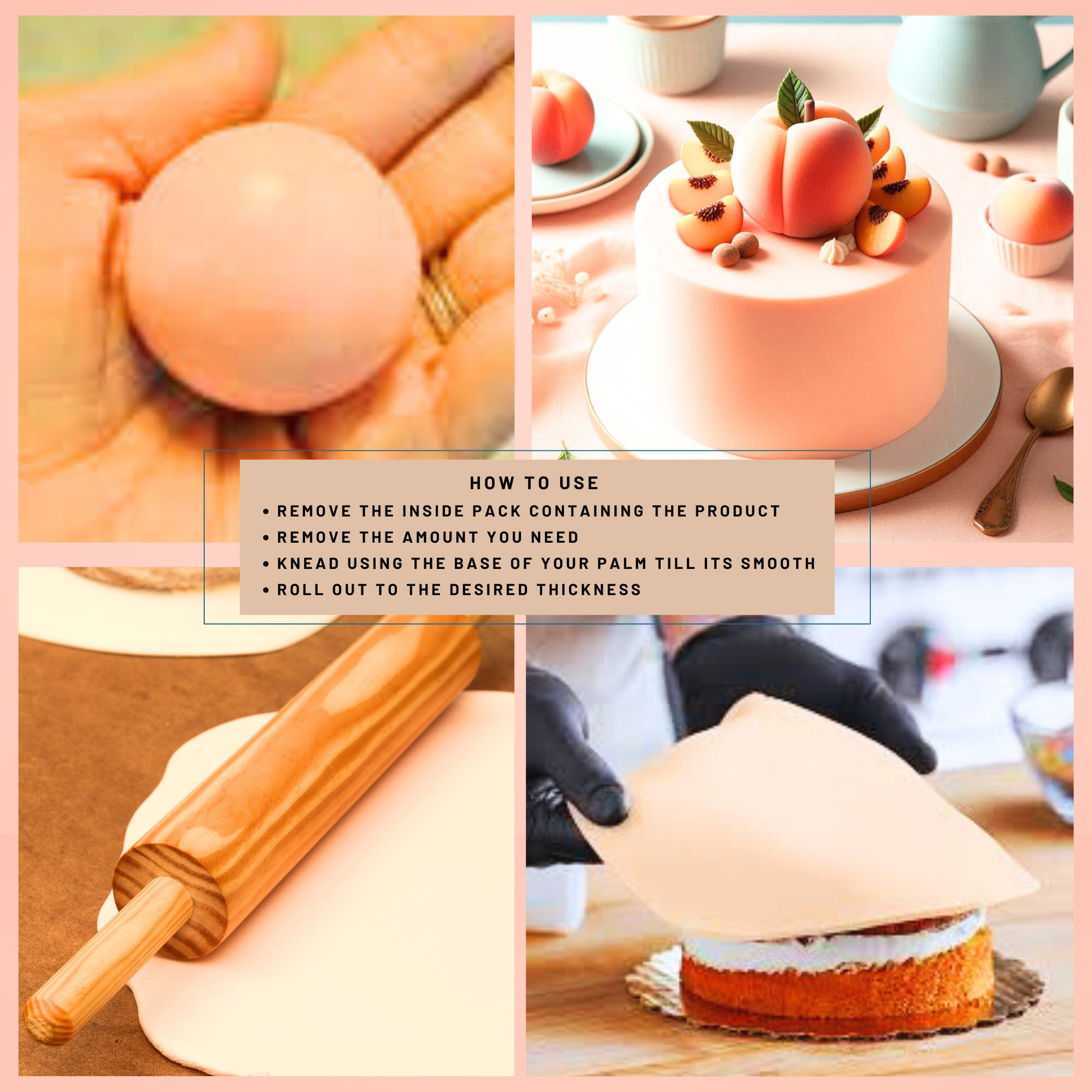 Confect Peach Fondant | Edible Sugarpaste