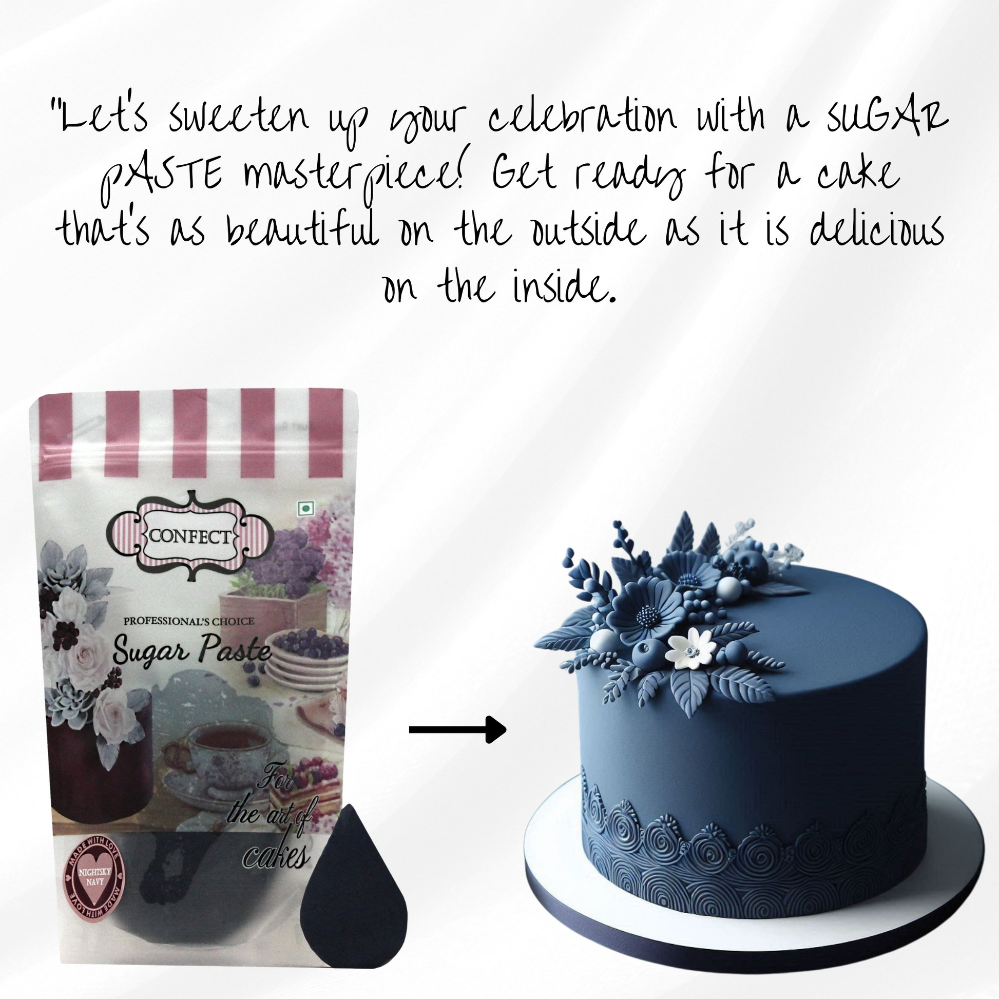 Confect Night sky Navy Fondant | Edible Sugarpaste