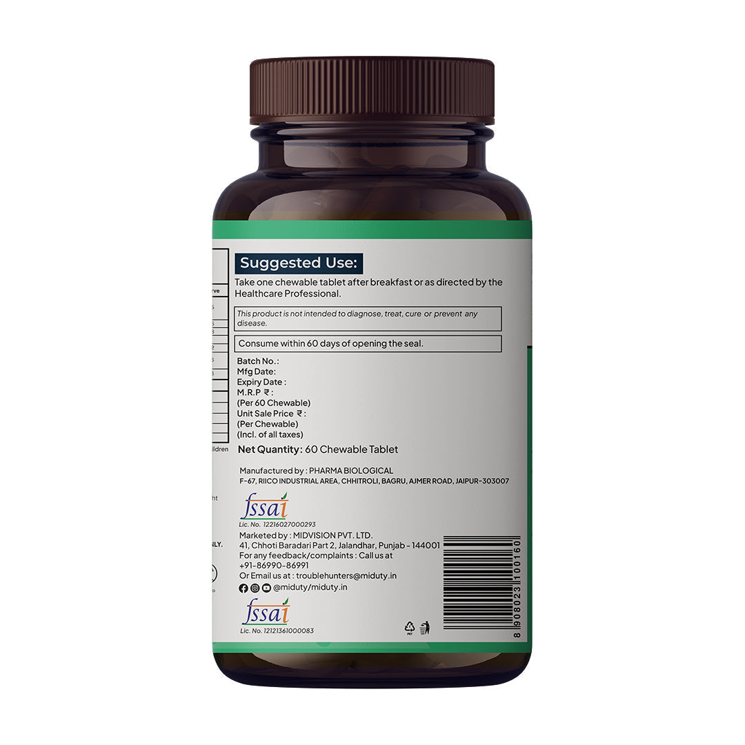 Miduty by Palak Notes Kids Calcium Chewables 