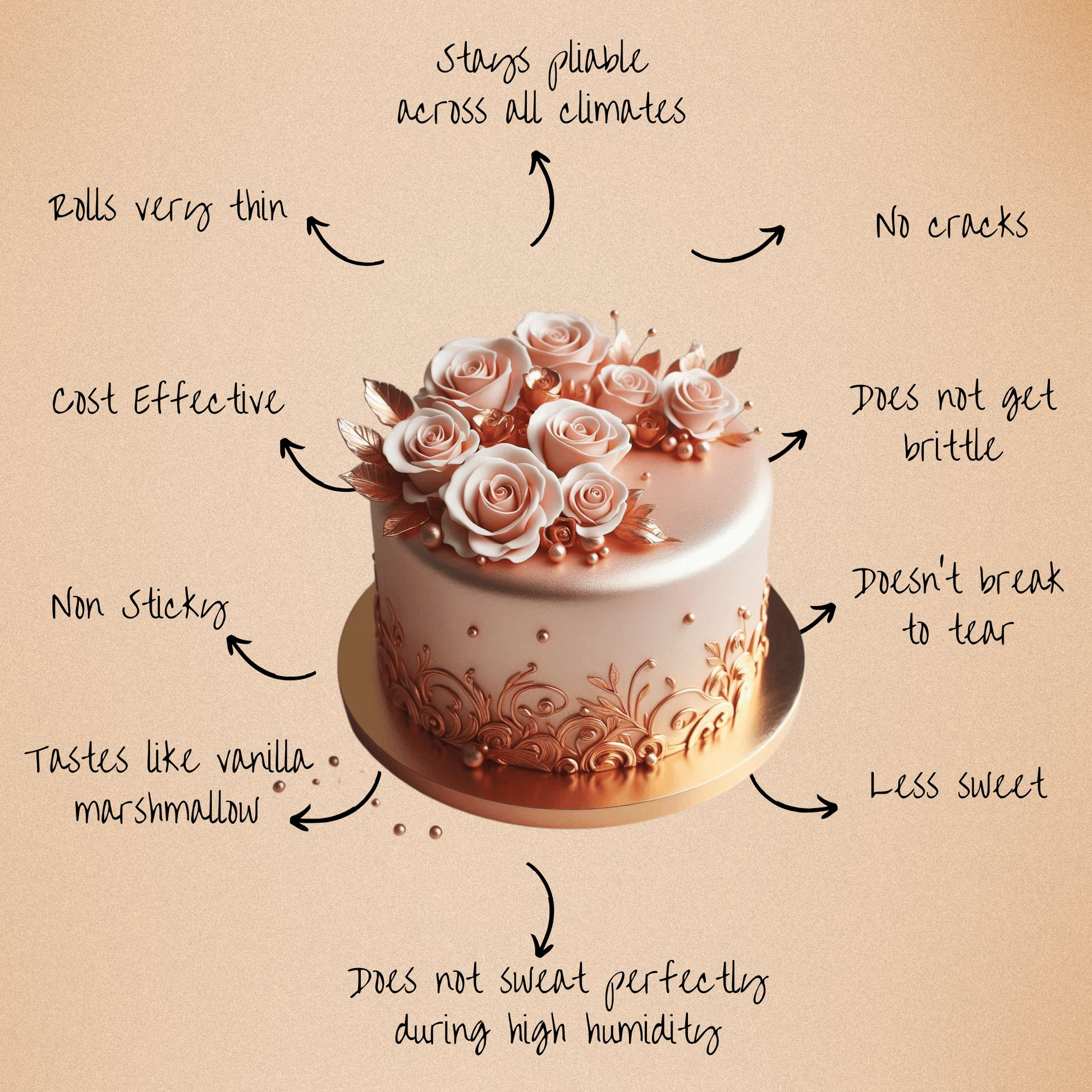 Confect Rose Gold | Edible Sugar Paste