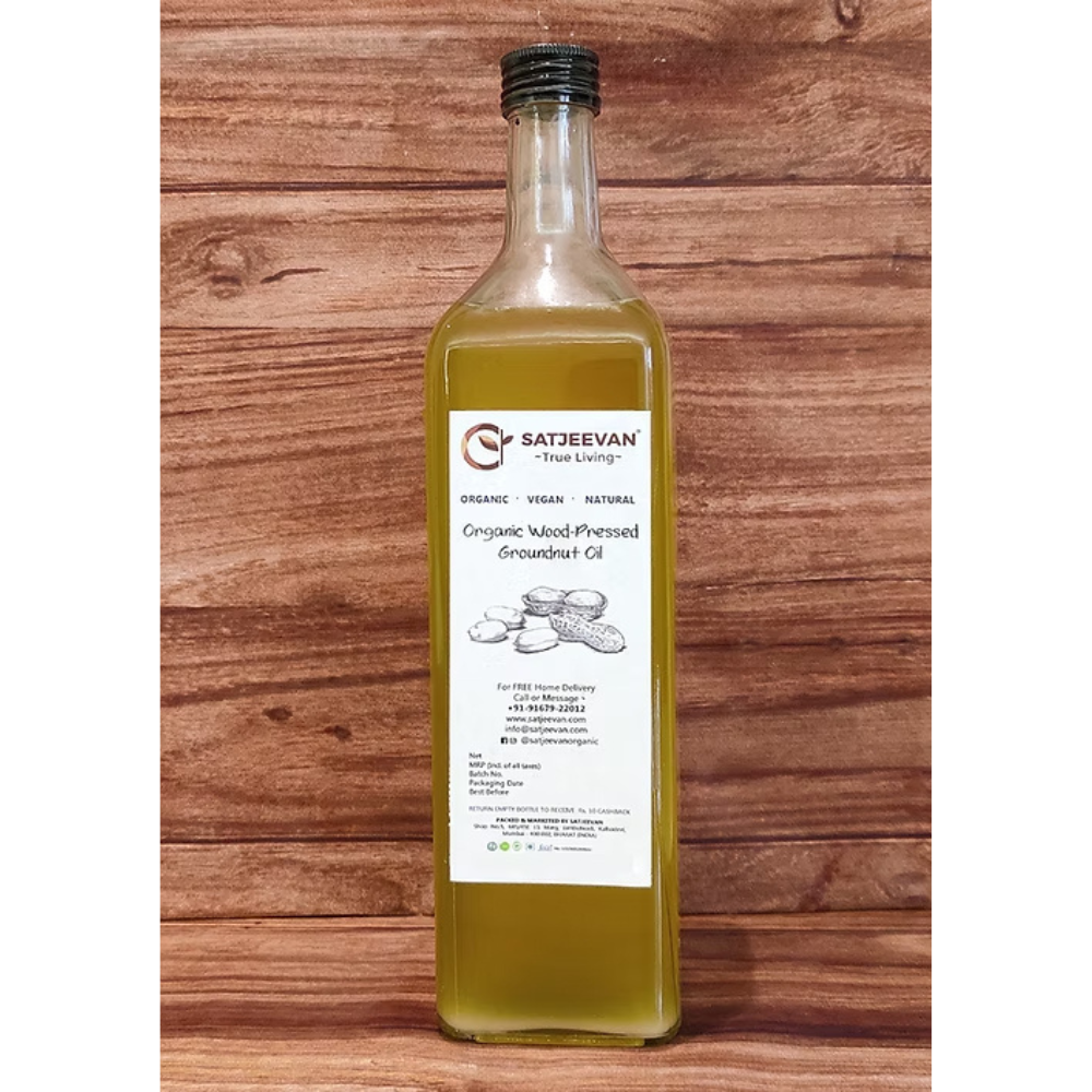 Satjeevan Organic Wood-Pressed Groundnut Oil 