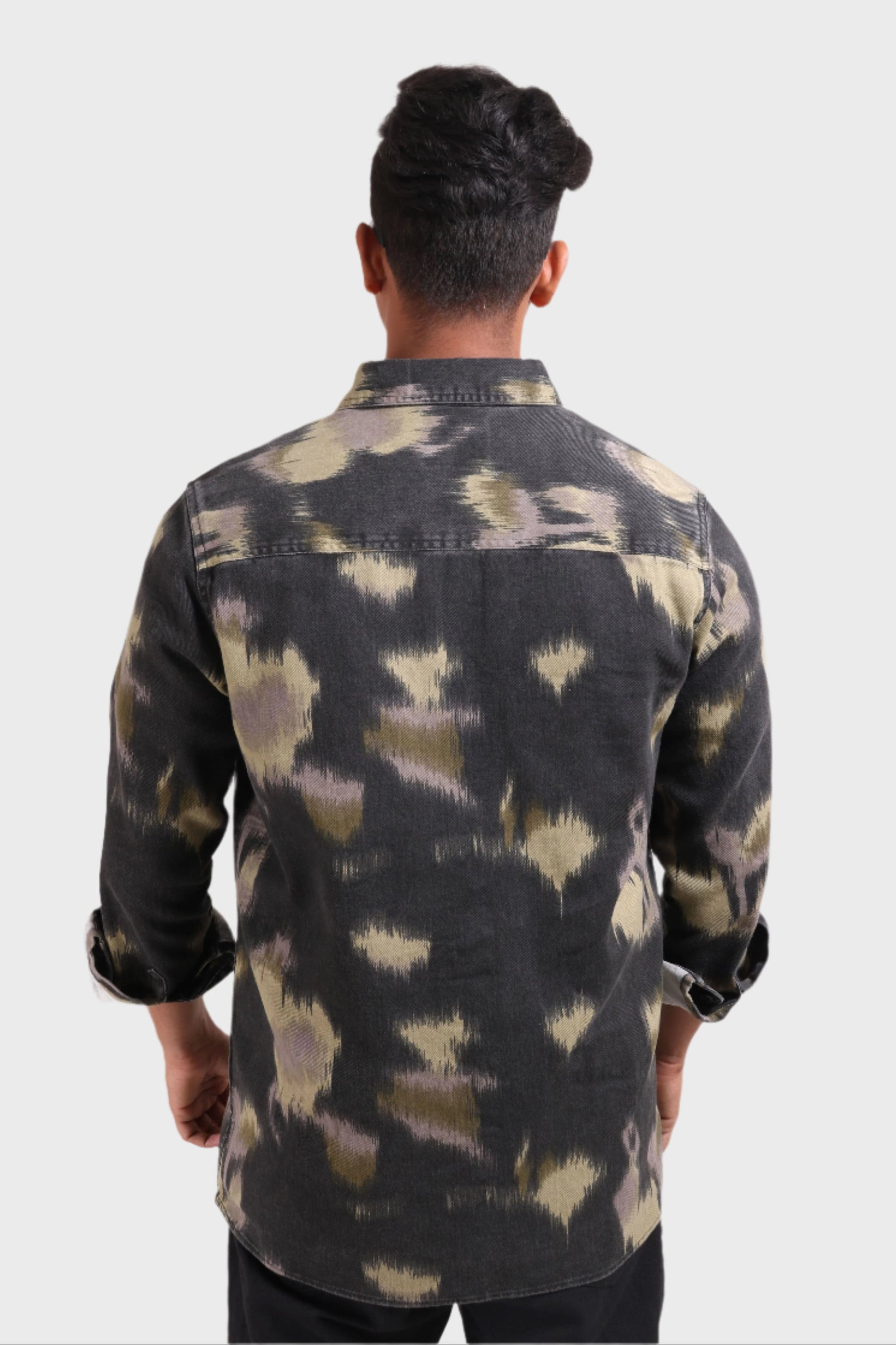 Xkind Light Green Printed Denim Shacket  Grab2Buy Xkind Grab2Buy