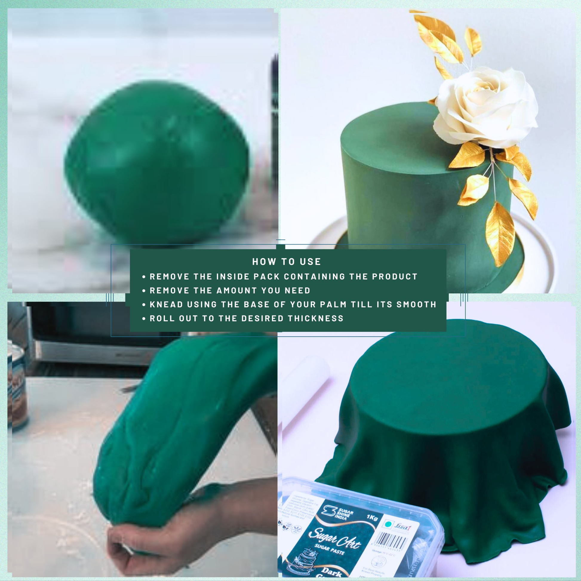 Confect Emerald Green Fondant | Edible Sugarpaste