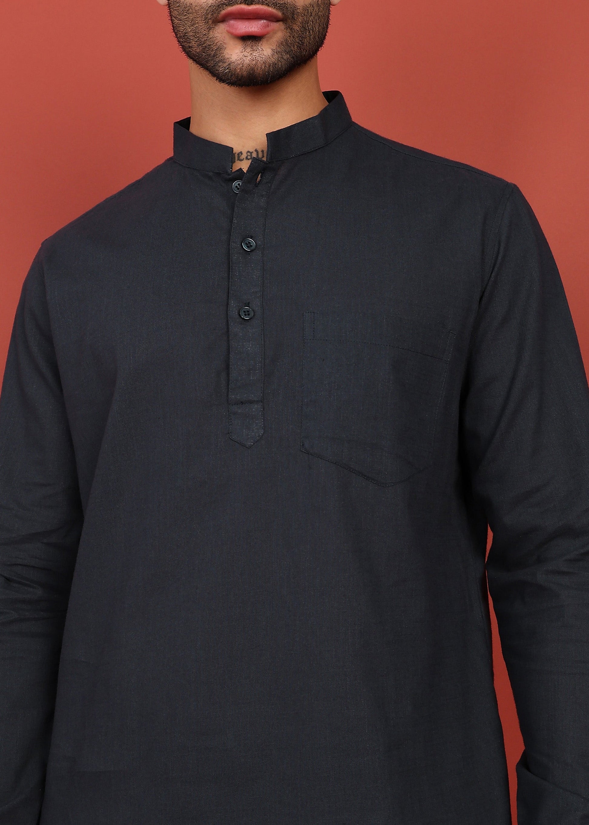Fabmade Onyx Noir Short Kurta Co-Ord Set