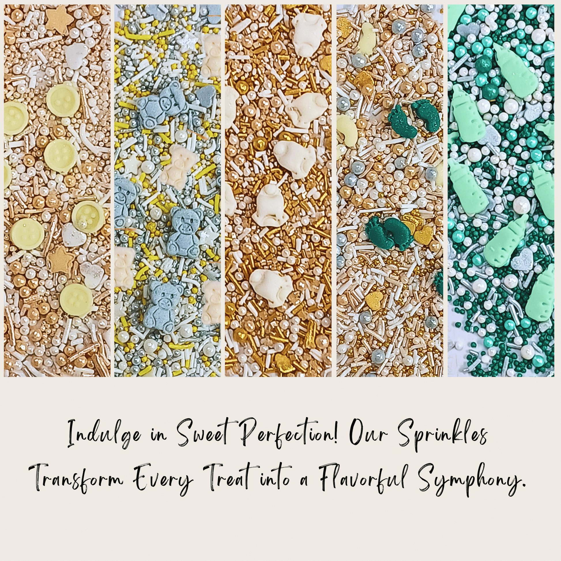 Confect Baby Shower Sprinkles | Birthday Sprinkles Pack of 5 (BABY SHOWER -06	)