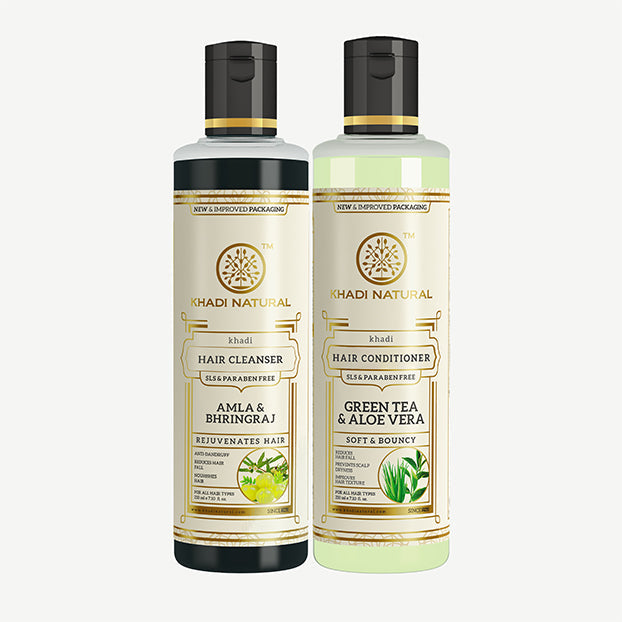 Khadi Natural Hair Volume Boost Cleanser & Conditioner Care Kit - 2 Step Set