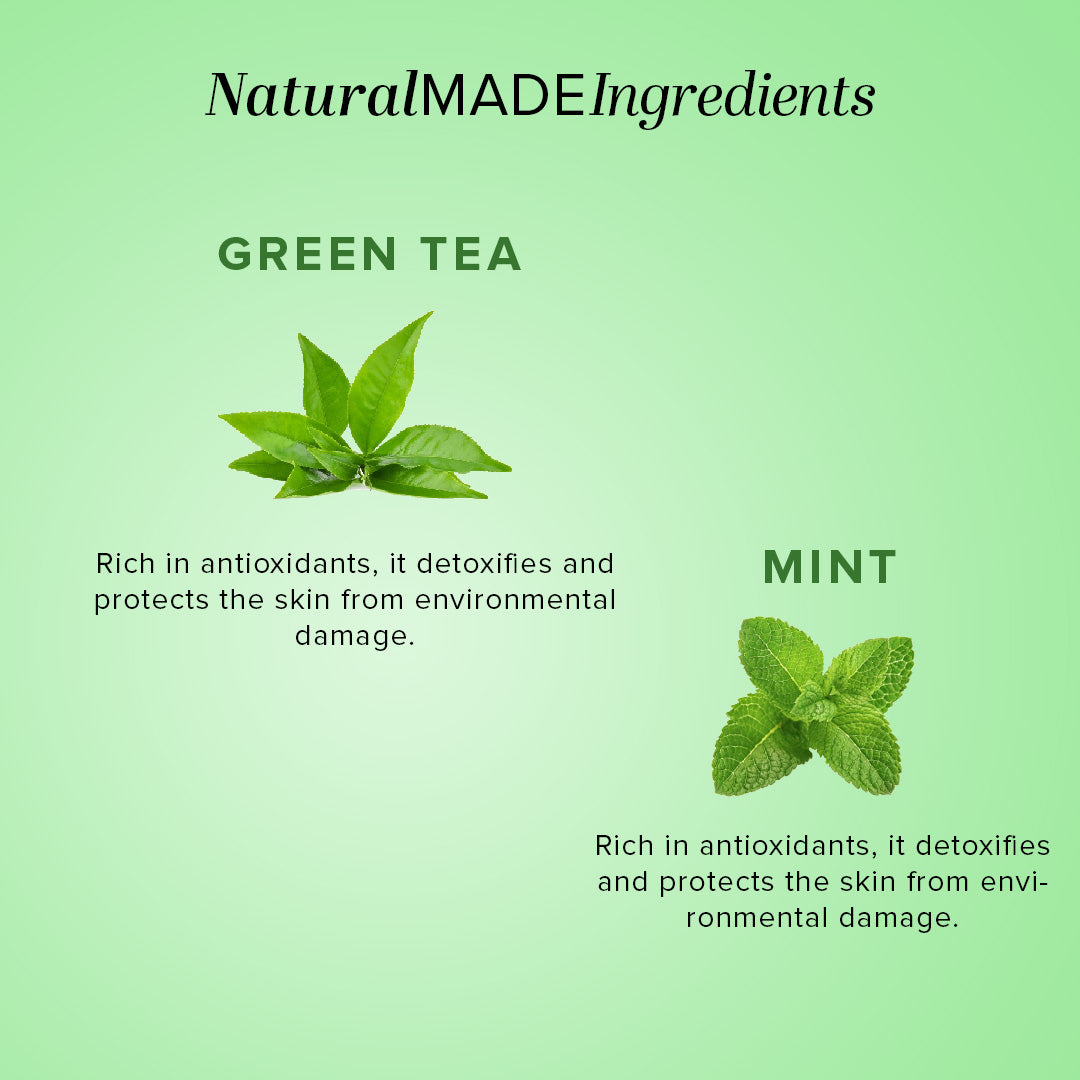 Khadi Natural Green Tea & Mint Body Wash SLS & Paraben Free - 210ml Sale 
