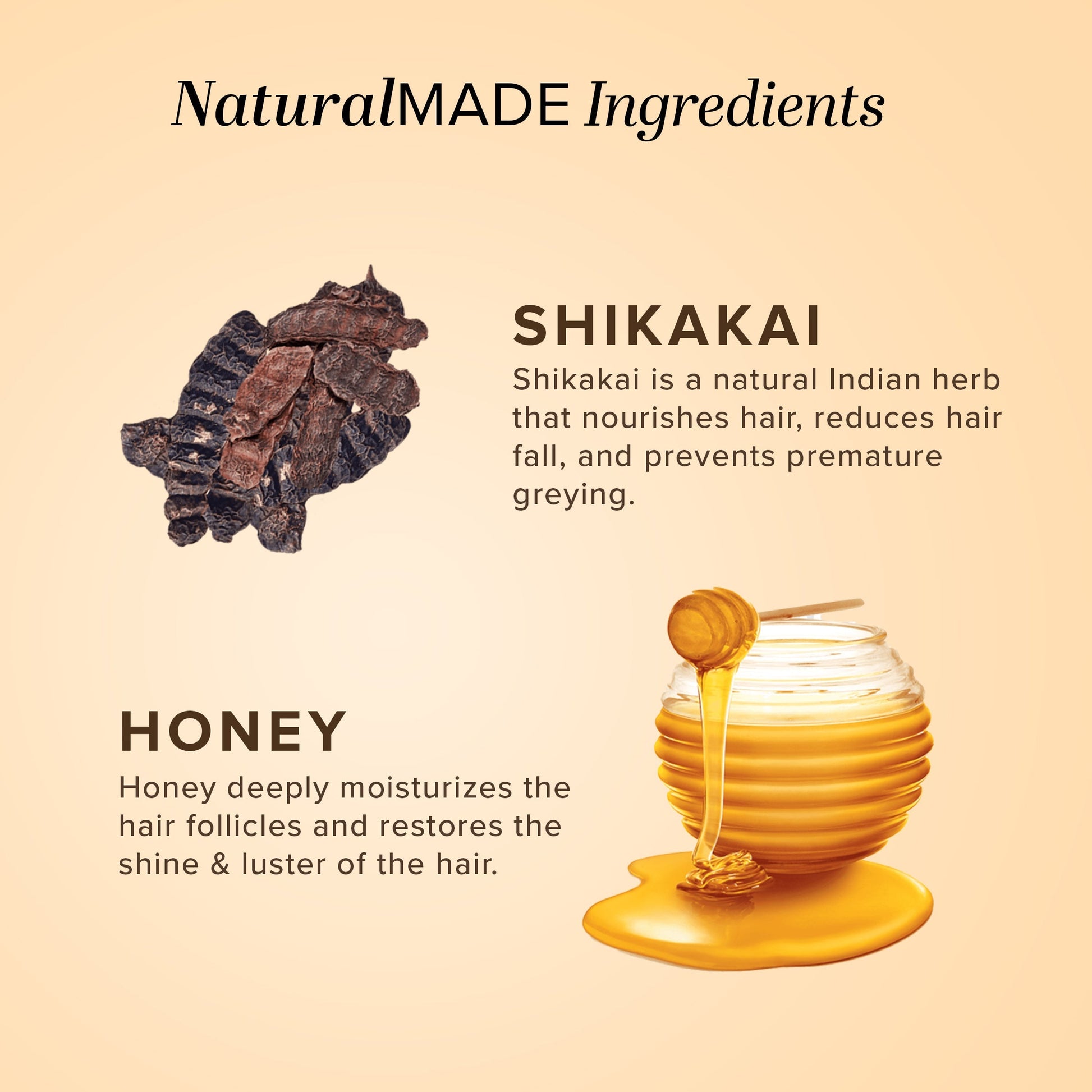 Khadi Natural Shikakai & Honey Cleanser & Conditioner SLS & Paraben Free Combo - 210ml Each Sale 