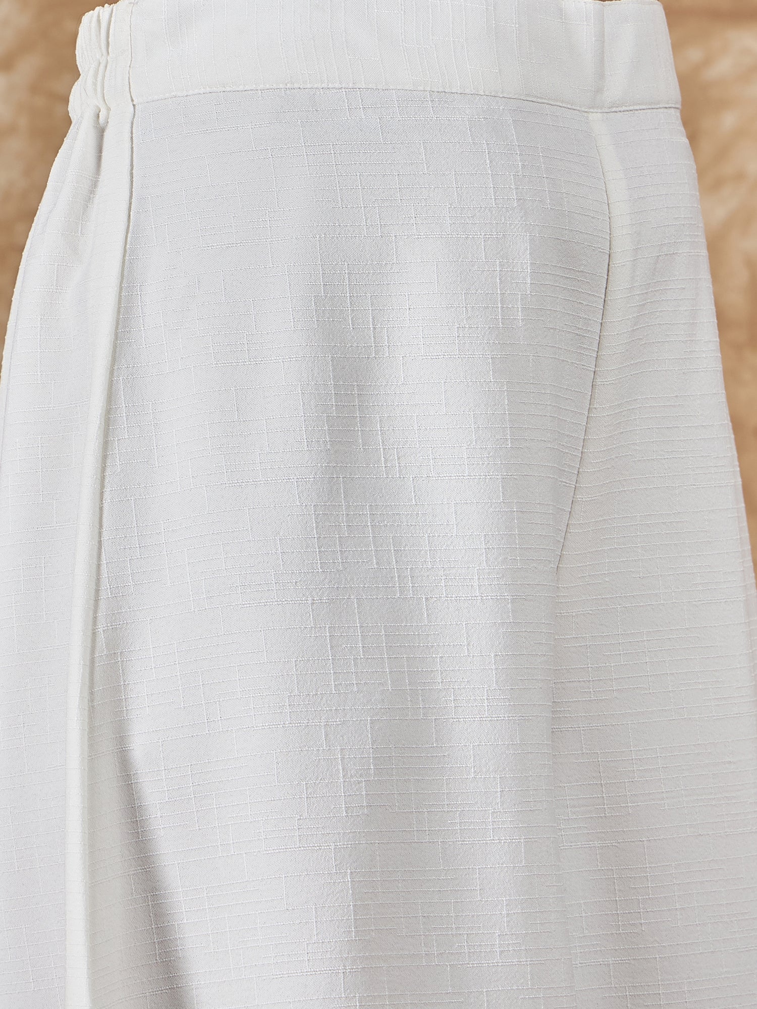 InWeave Light Yellow V Neck Aline Kurta Set 