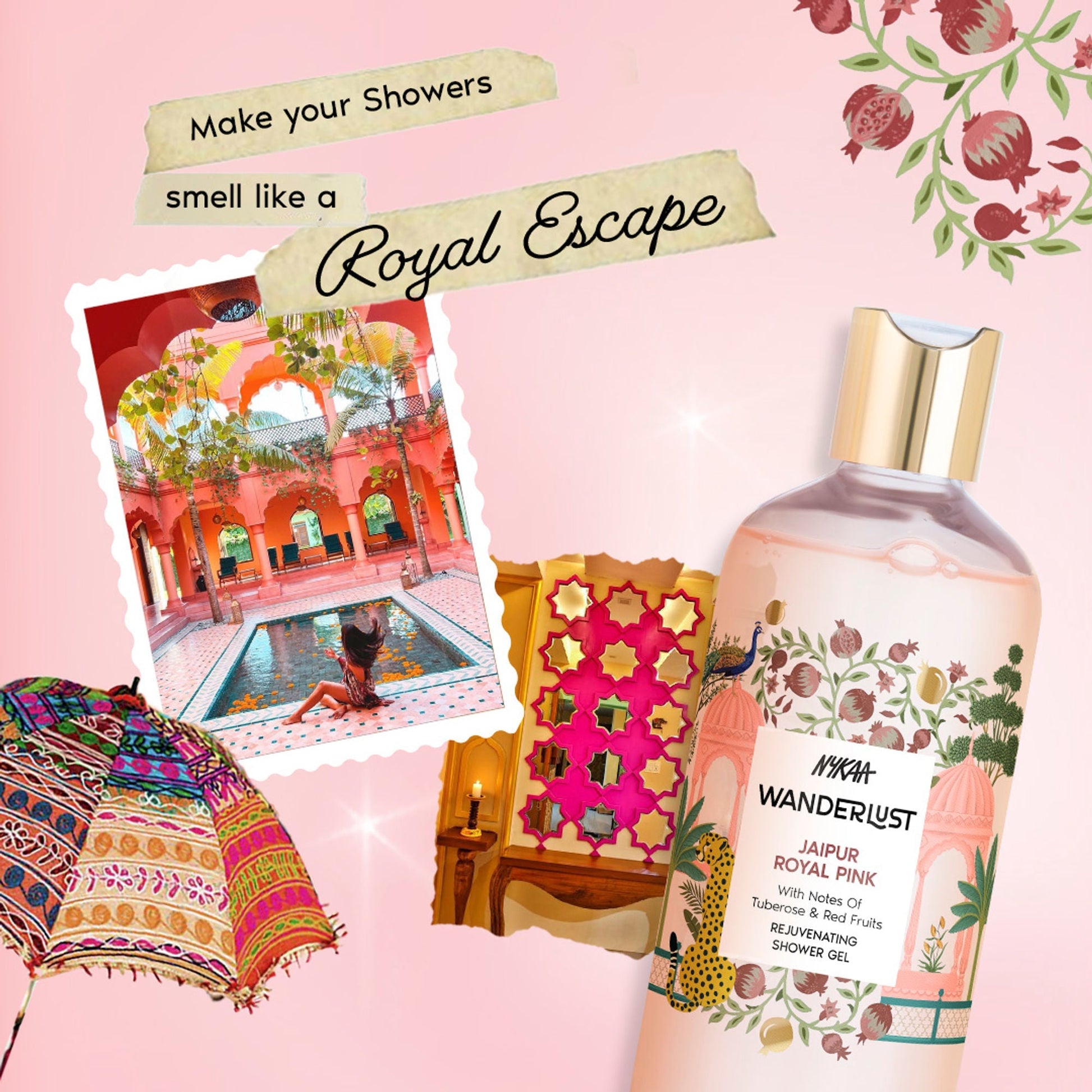 Wanderlust Shower Gels - Jaipur Royal Pink  Grab2Buy Wanderlust Grab2Buy
