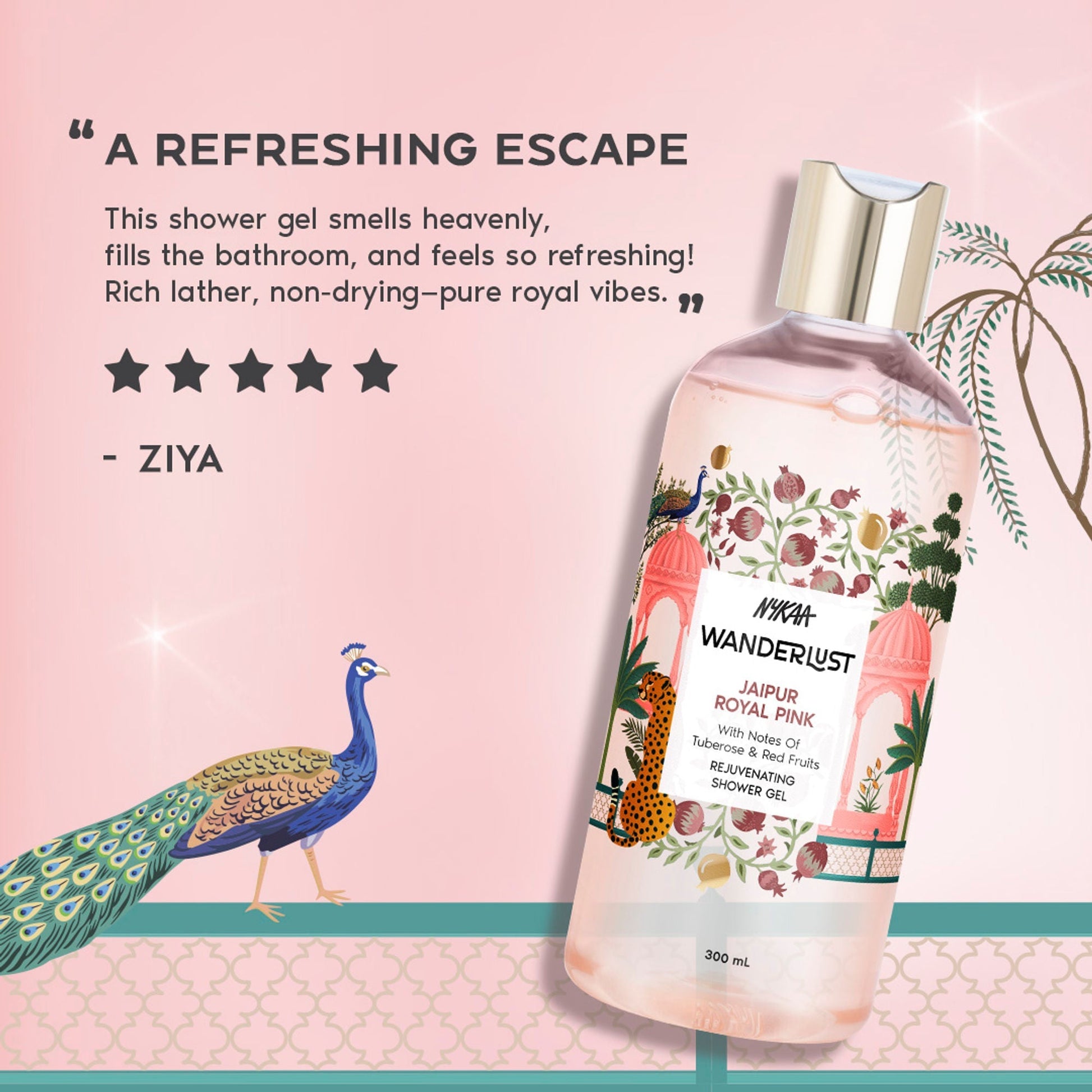 Wanderlust Shower Gels - Jaipur Royal Pink  Grab2Buy Wanderlust Grab2Buy