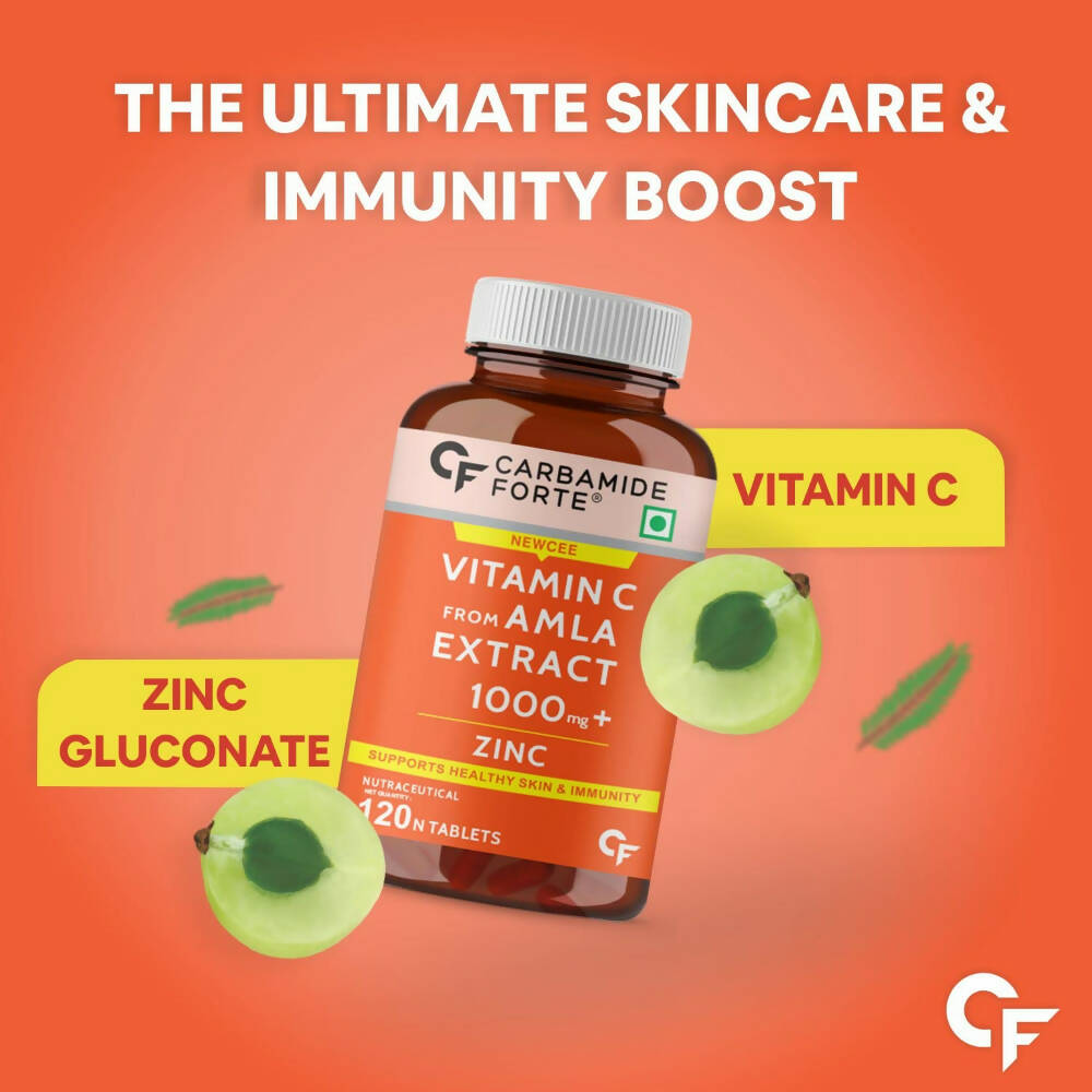 Carbamide Forte Natural Vitamin C Amla Extract With Zinc Tablets 